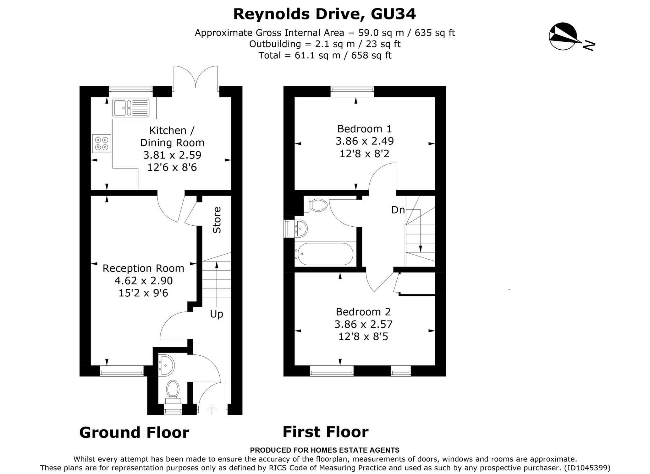 Floorplan for Alton, Hampshire