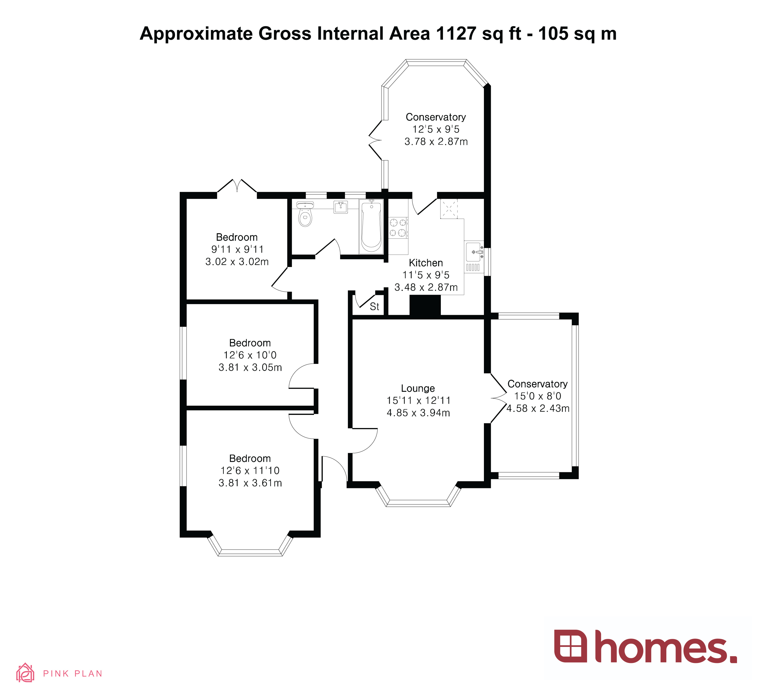 Floorplan for Whitehill, Bordon, Hampshire