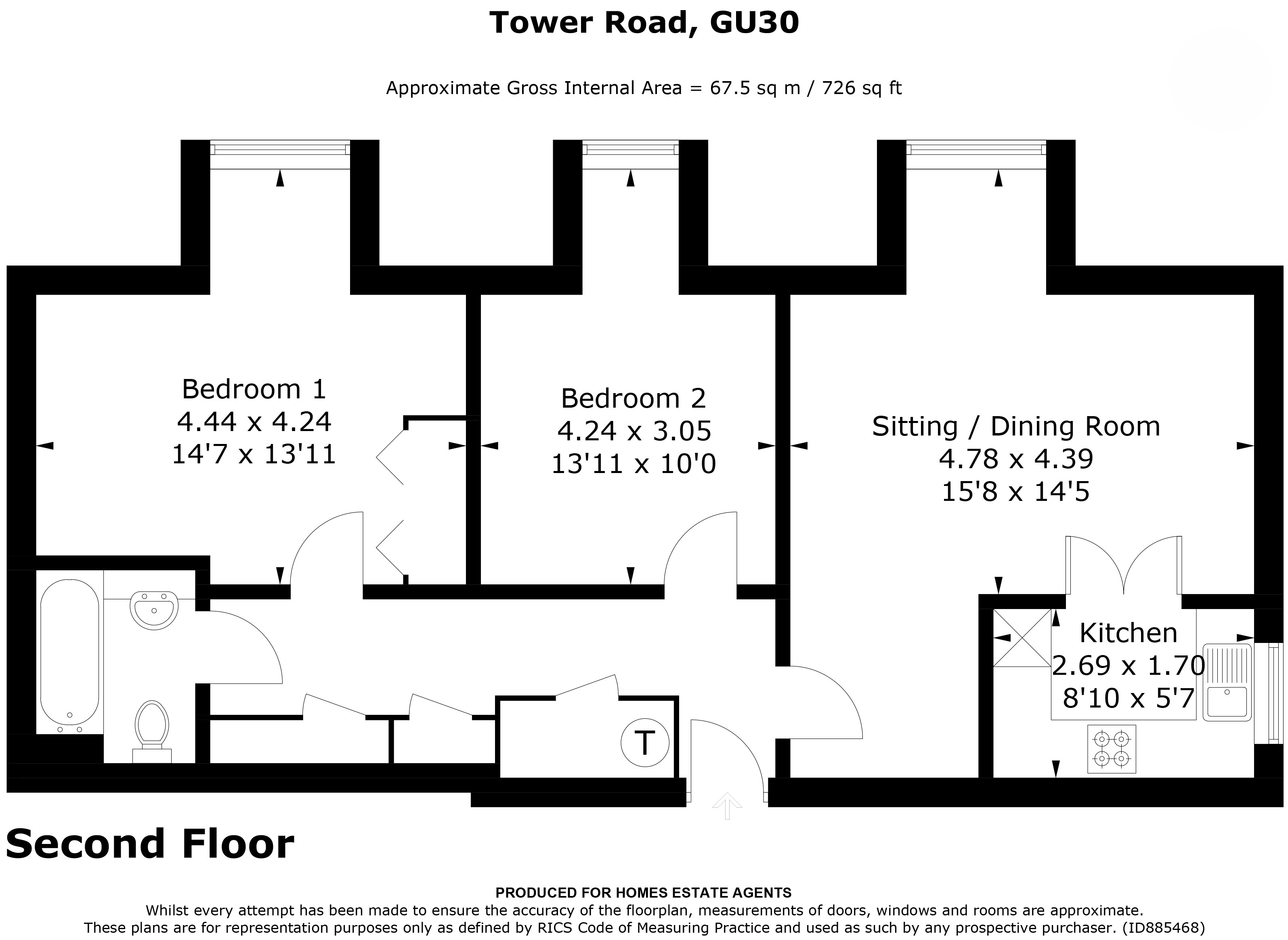 Floorplan for Liphook, Hampshire