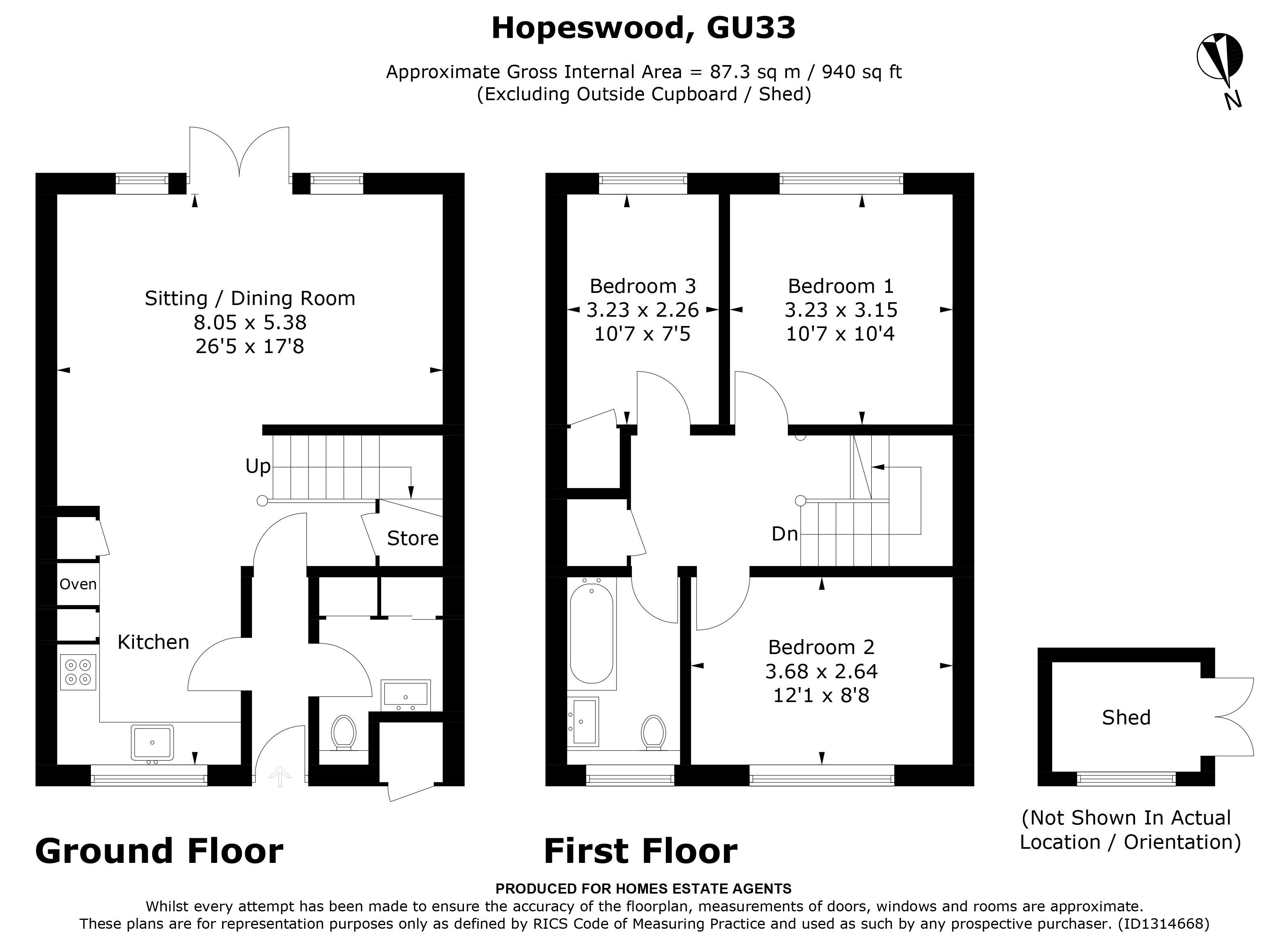 Floorplan for Greatham, Hampshire