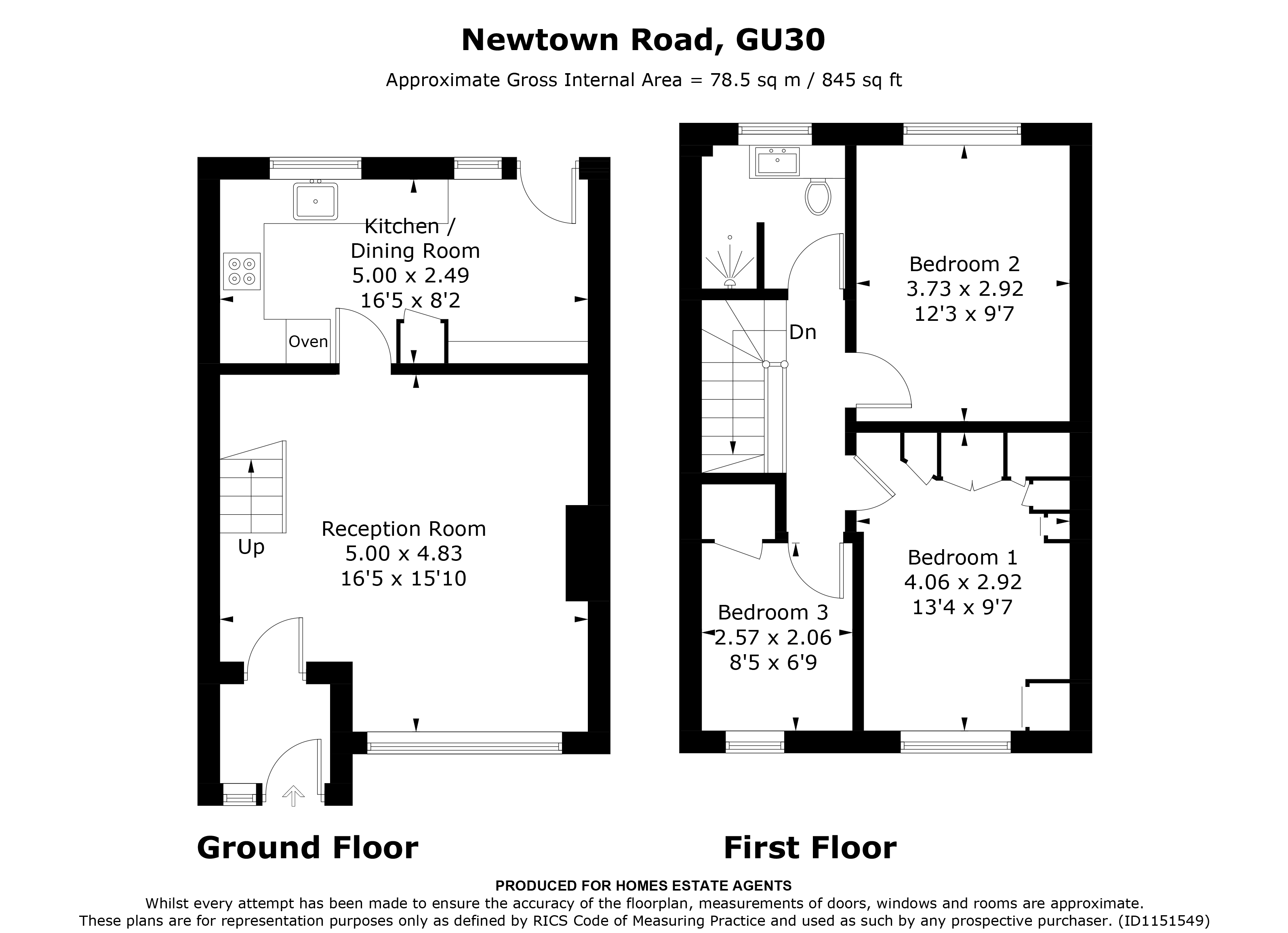 Floorplan for Liphook, Hampshire