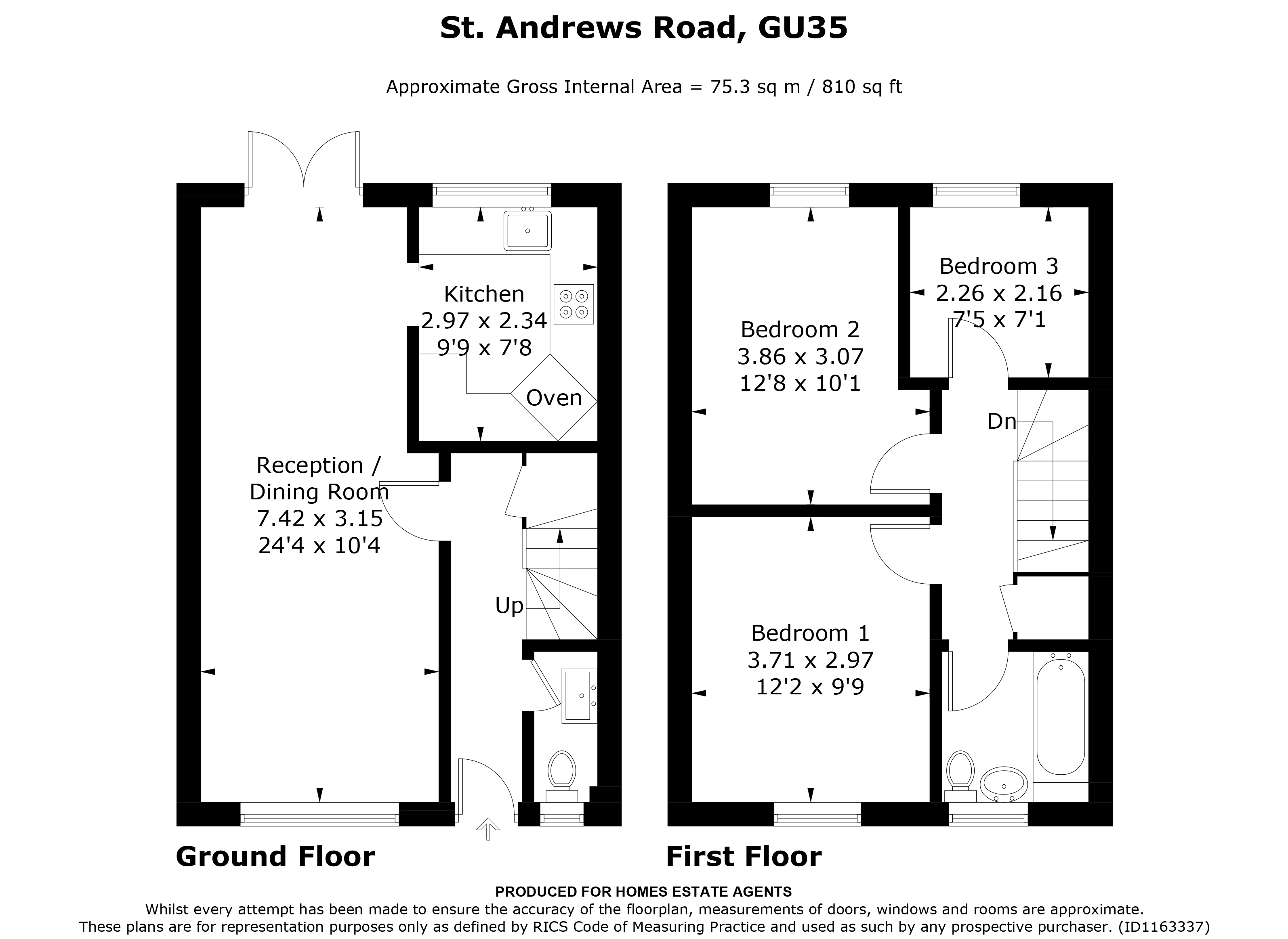 Floorplan for Whitehill, Bordon, Hampshire
