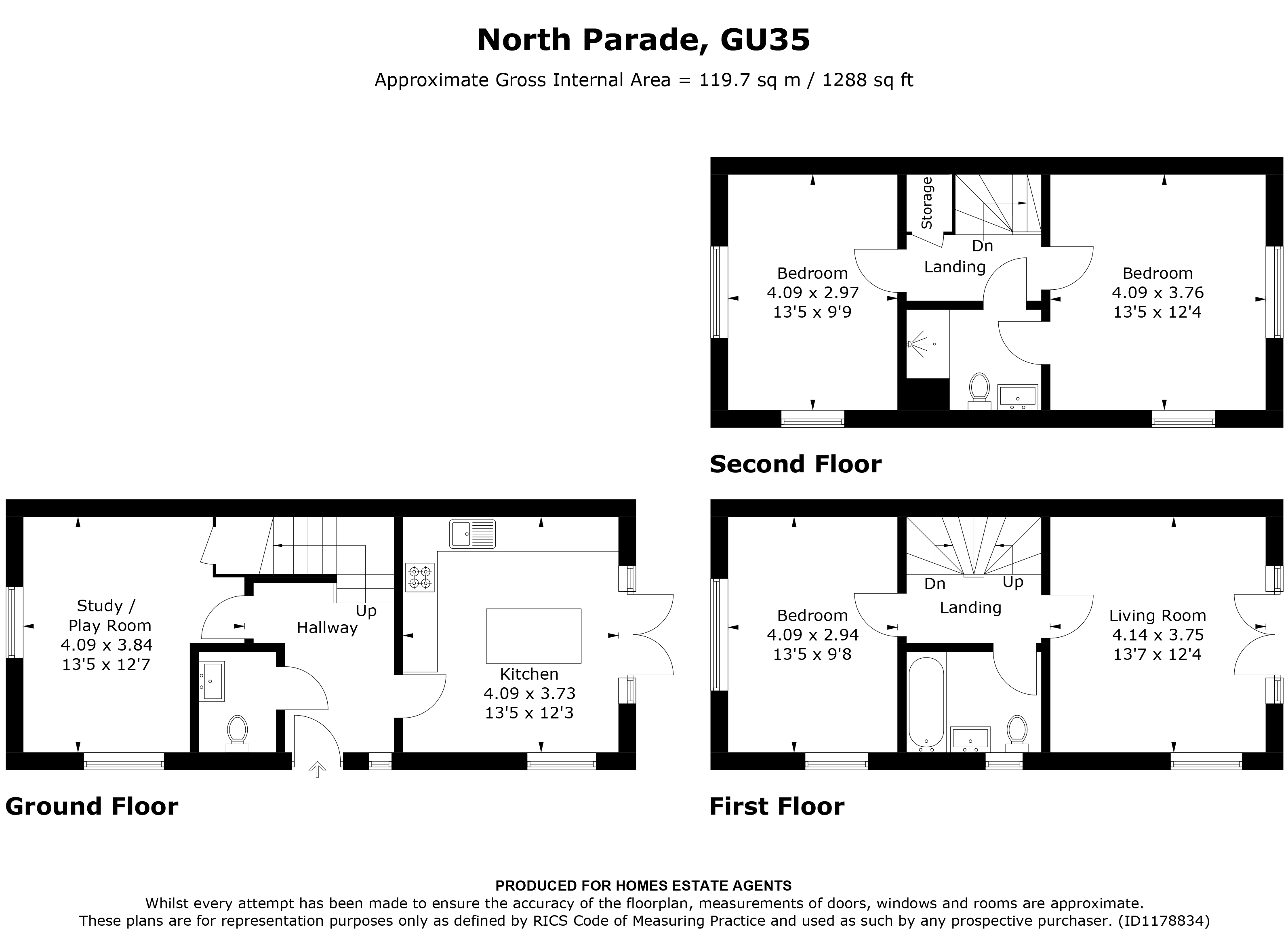 Floorplan for Bordon, Hampshire