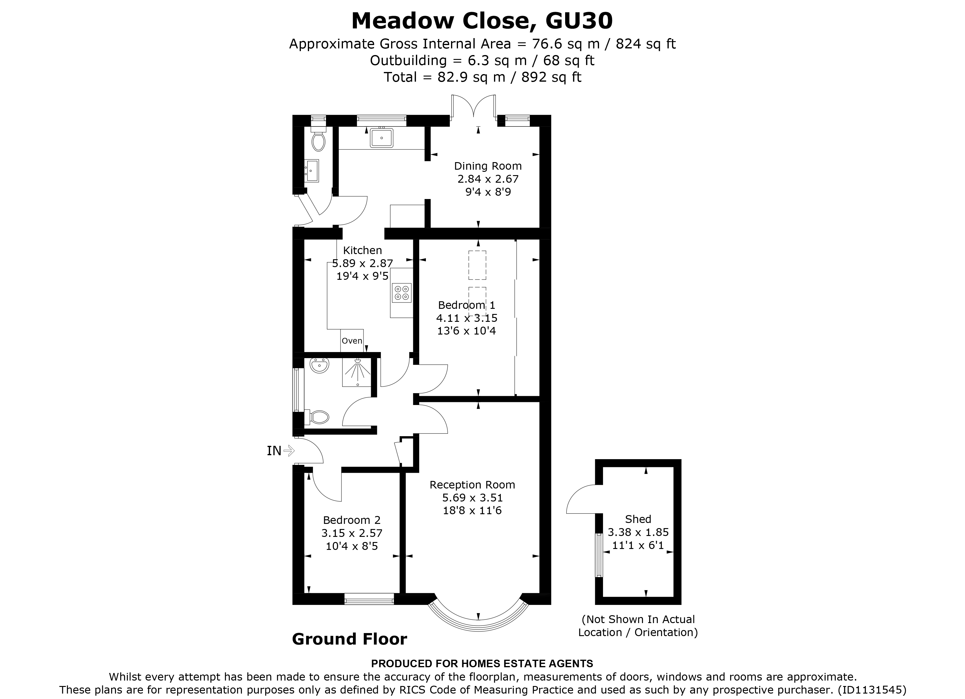 Floorplan for Liphook, Hampshire