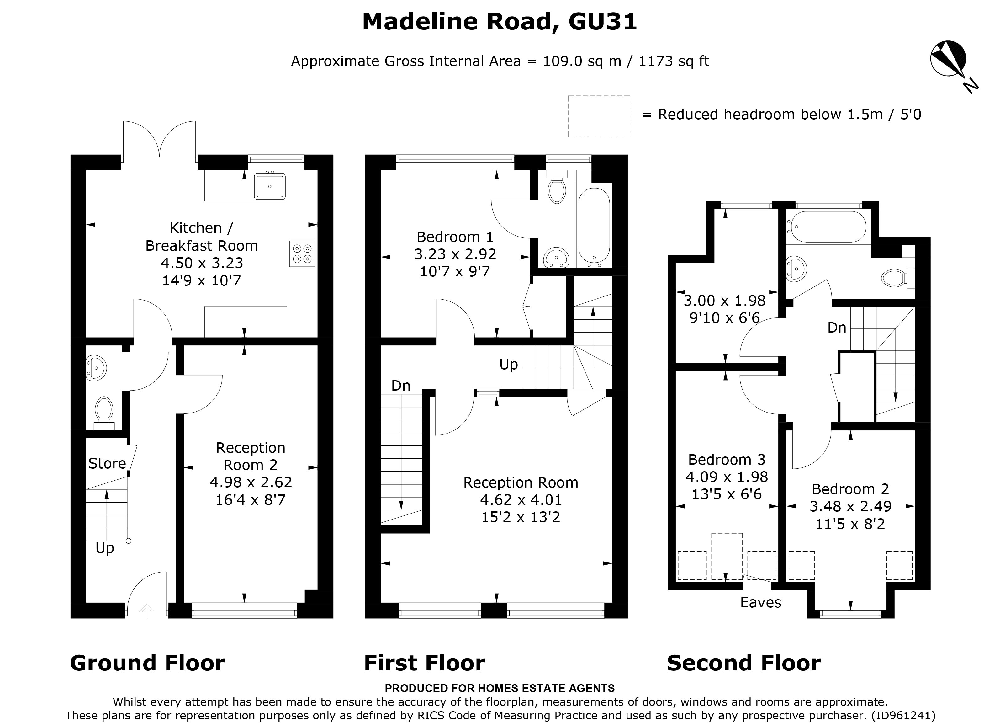 Floorplan for Madeline Road, Petersfield, Hampshire
