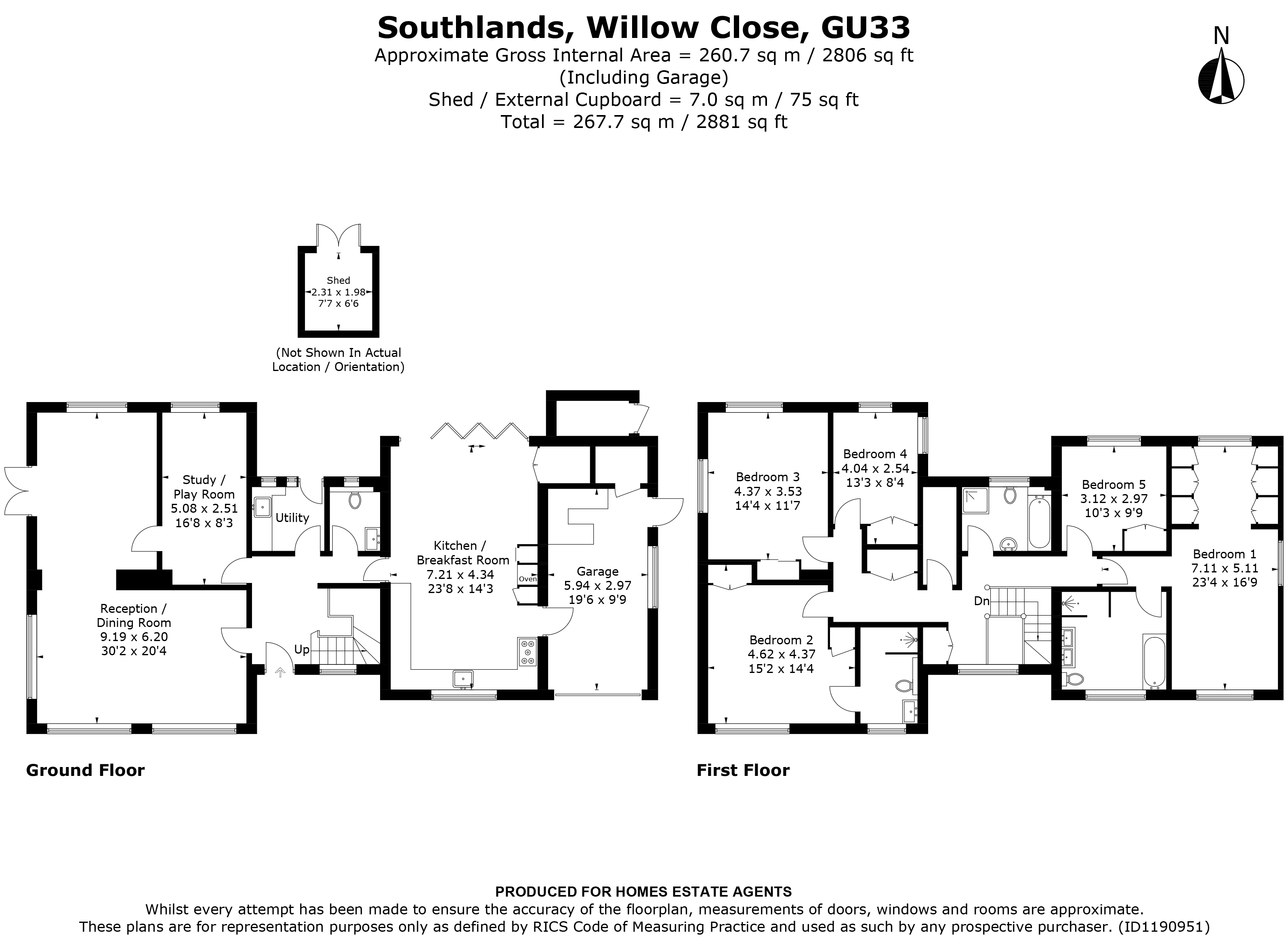 Floorplan for Liss, Hampshire