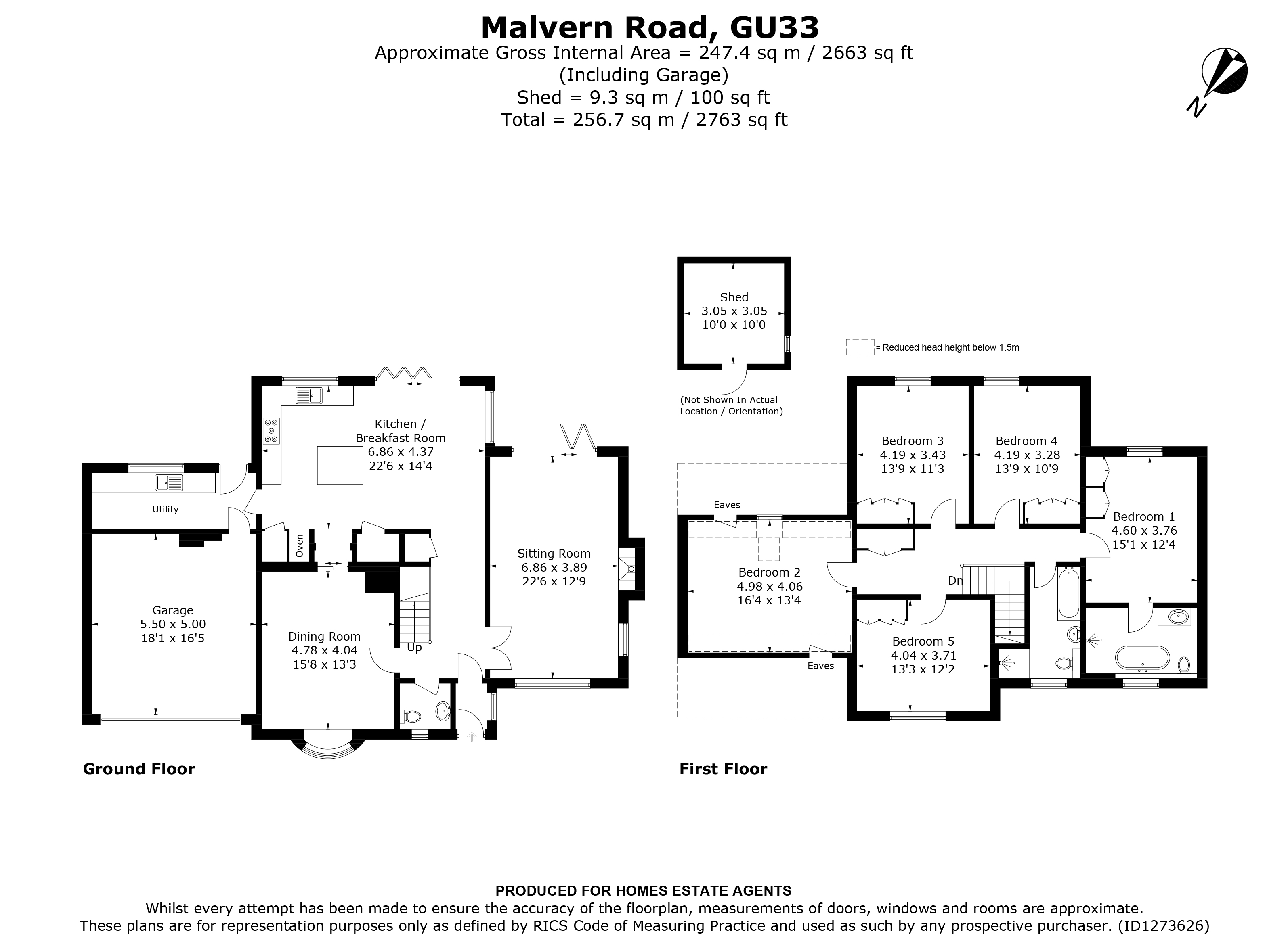 Floorplan for Hill Brow, Liss, Hampshire