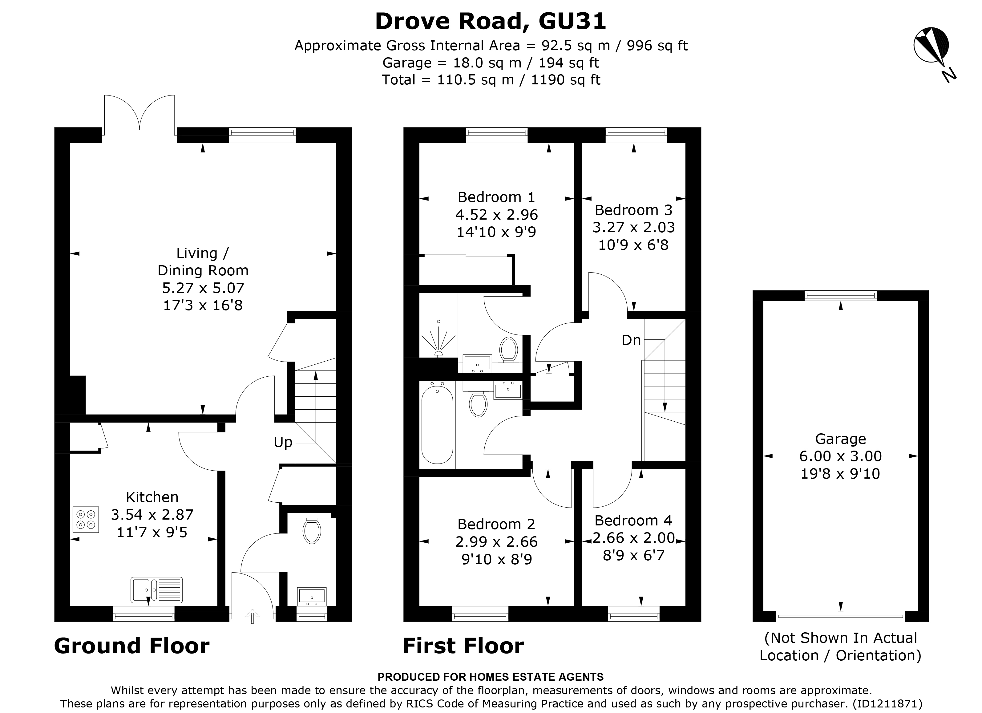 Floorplan for Petersfield, Hampshire