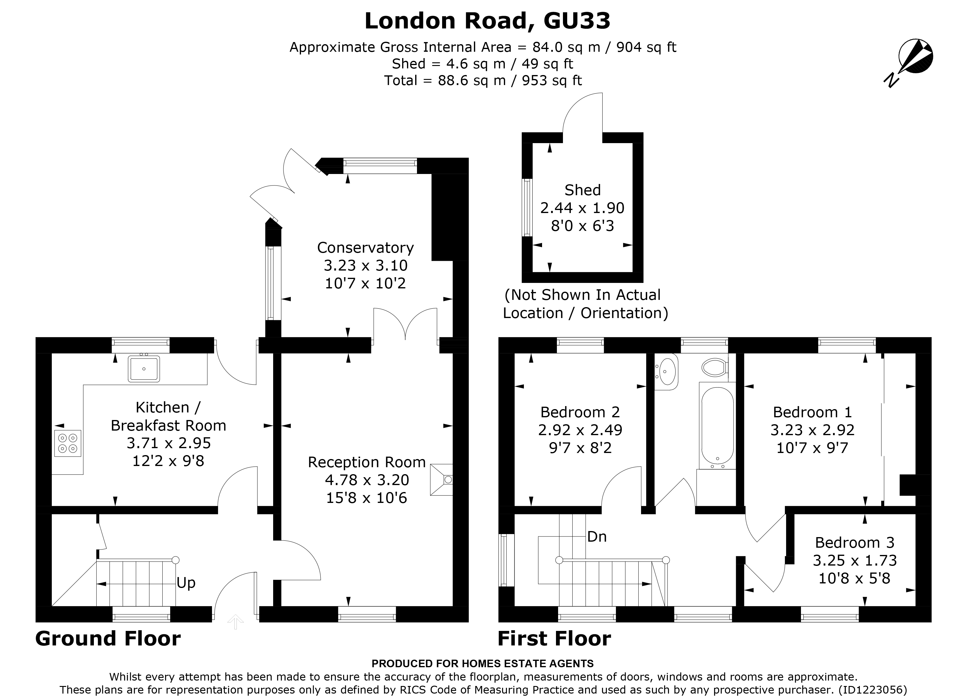 Floorplan for Rake, Liss, West Sussex