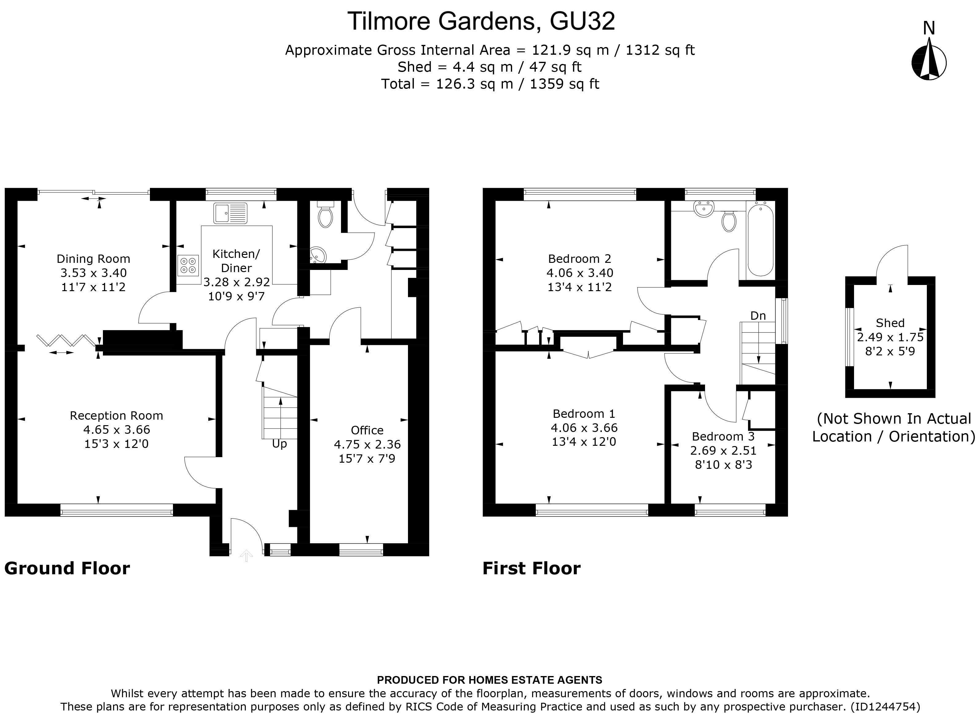 Floorplan for Petersfield, Hampshire