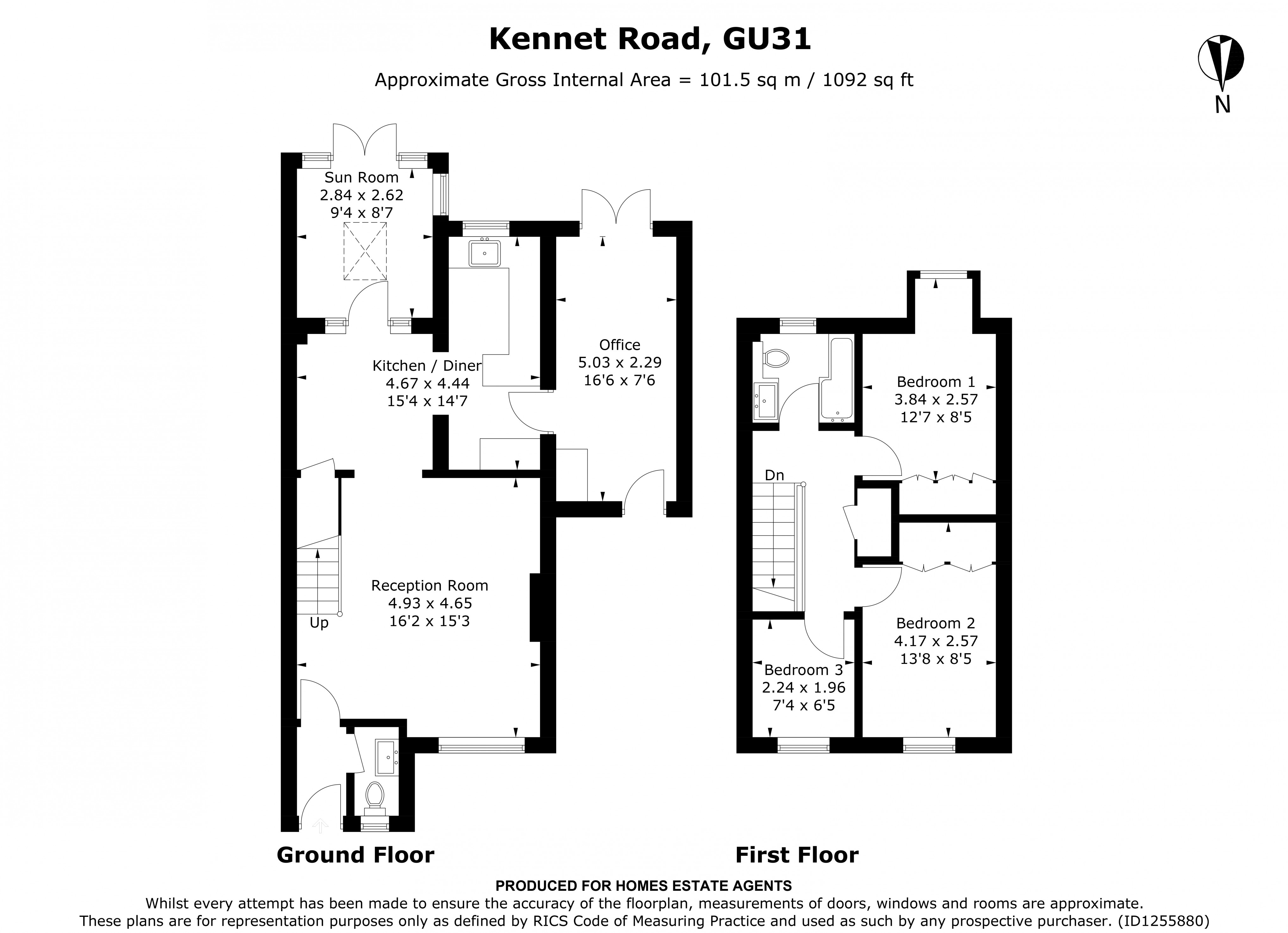 Floorplan for Petersfield, Hampshire