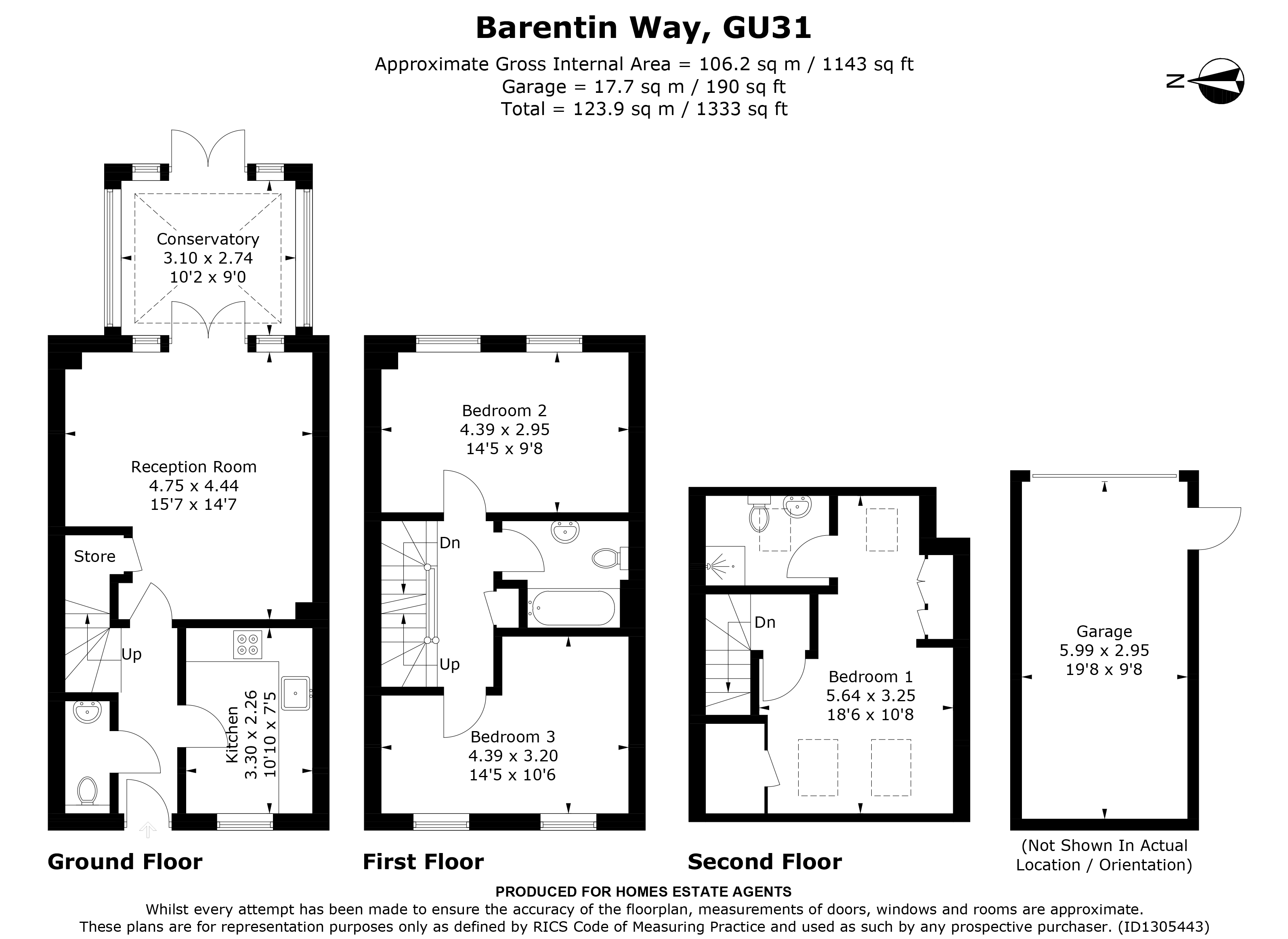 Floorplan for Petersfield, Hampshire