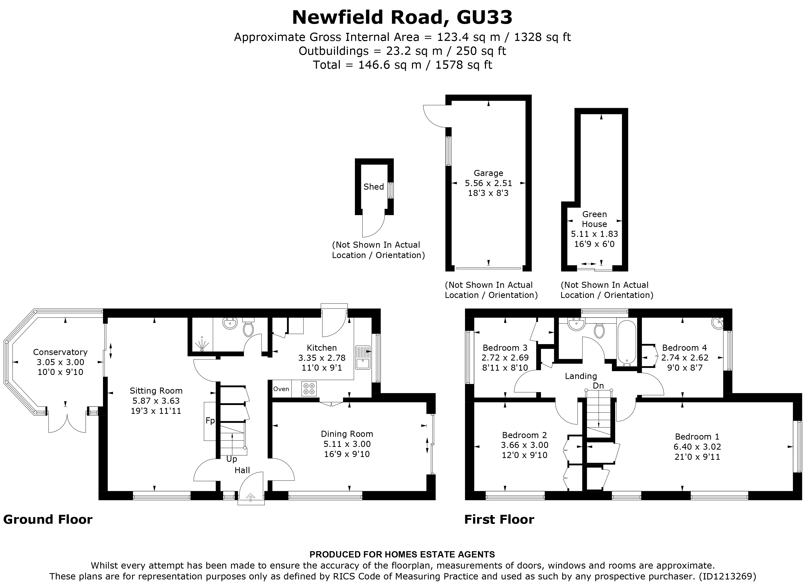 Floorplan for Liss, Hampshire