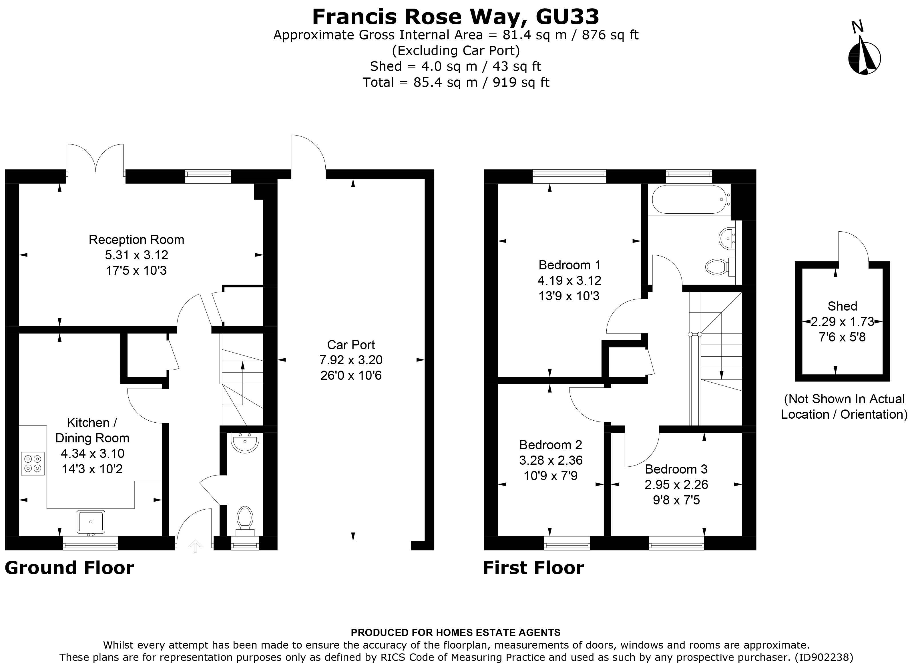 Floorplan for Liss, Hampshire