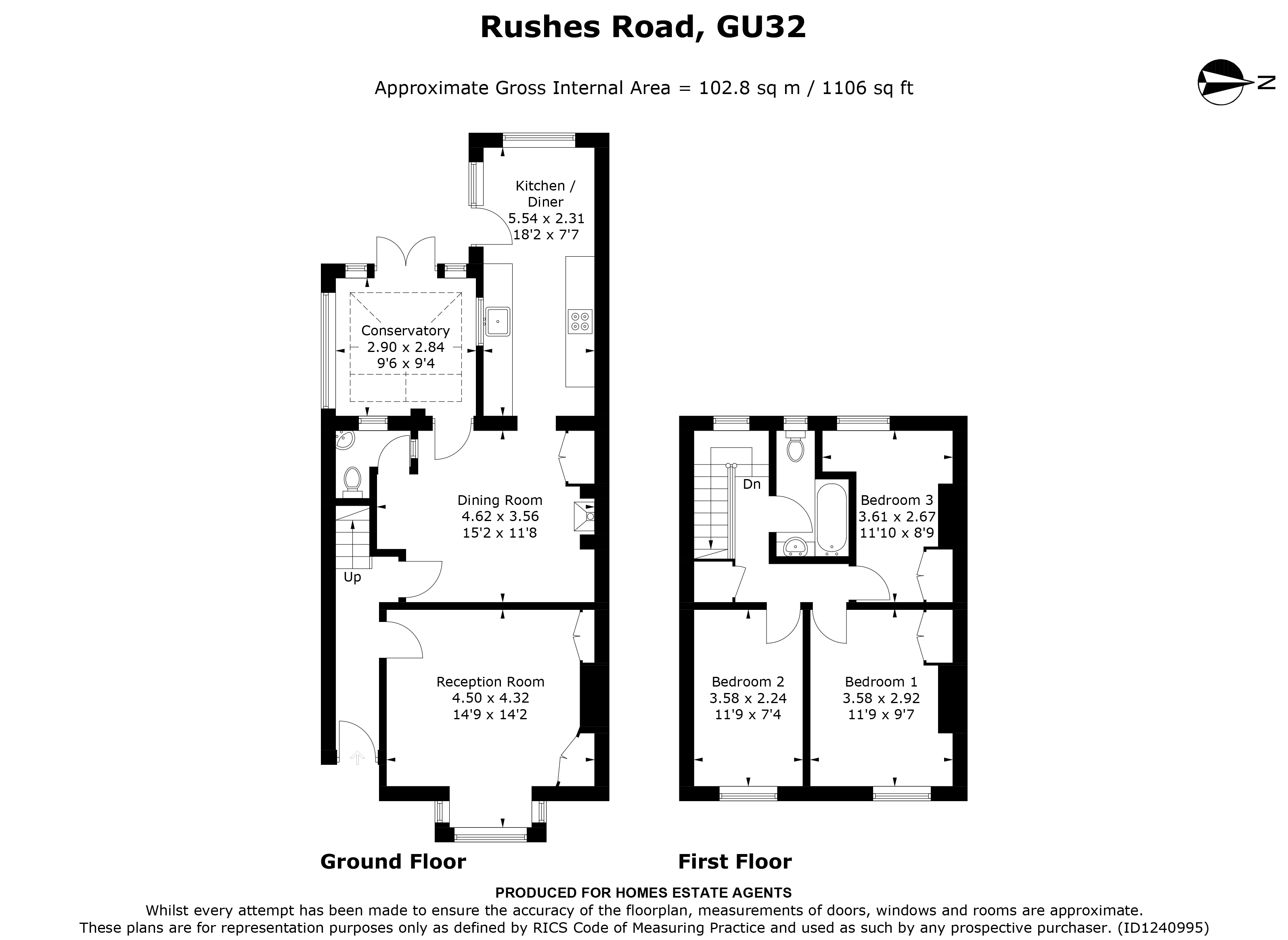 Floorplan for Petersfield, Hampshire