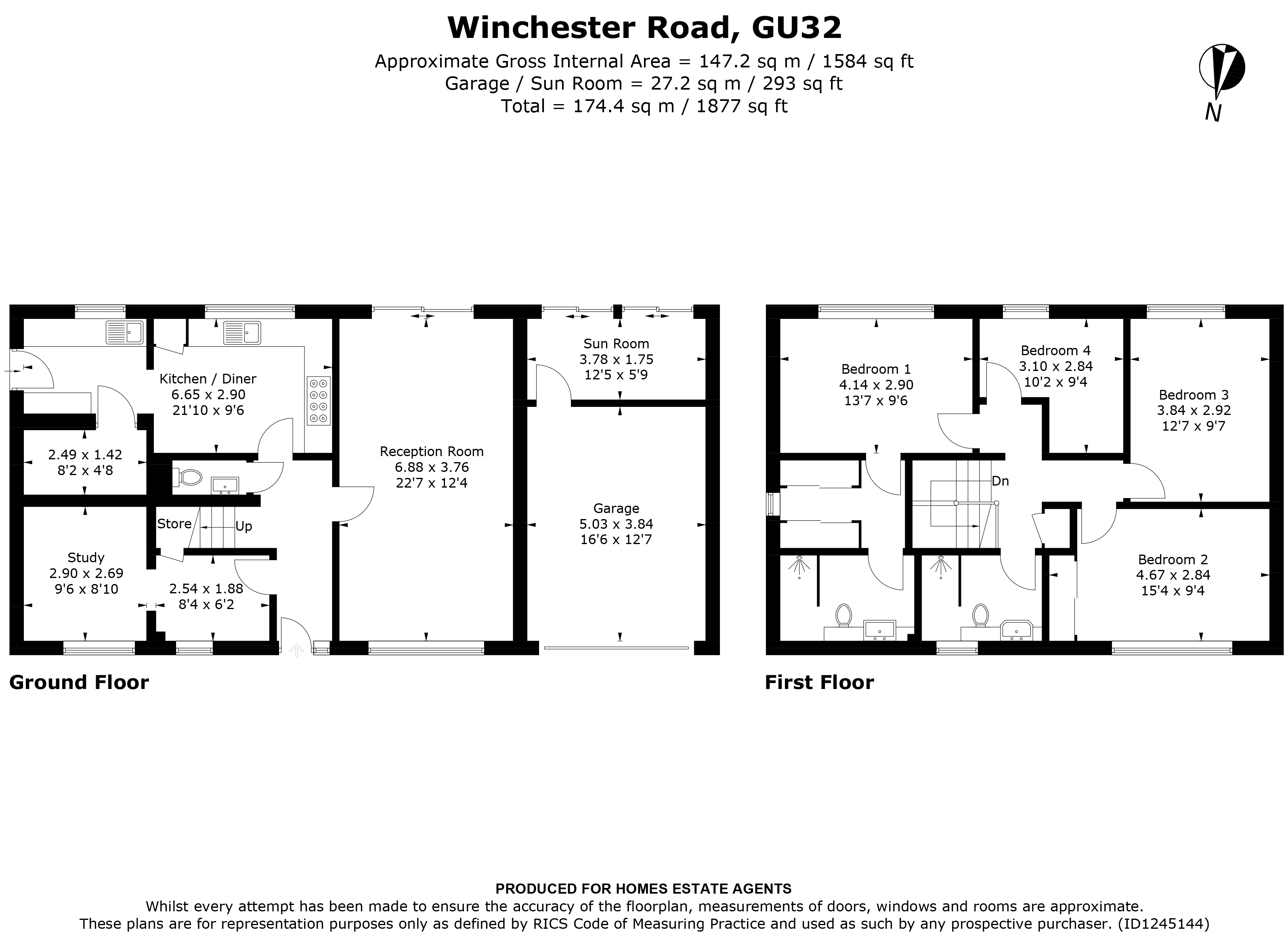 Floorplan for Petersfield, Hampshire
