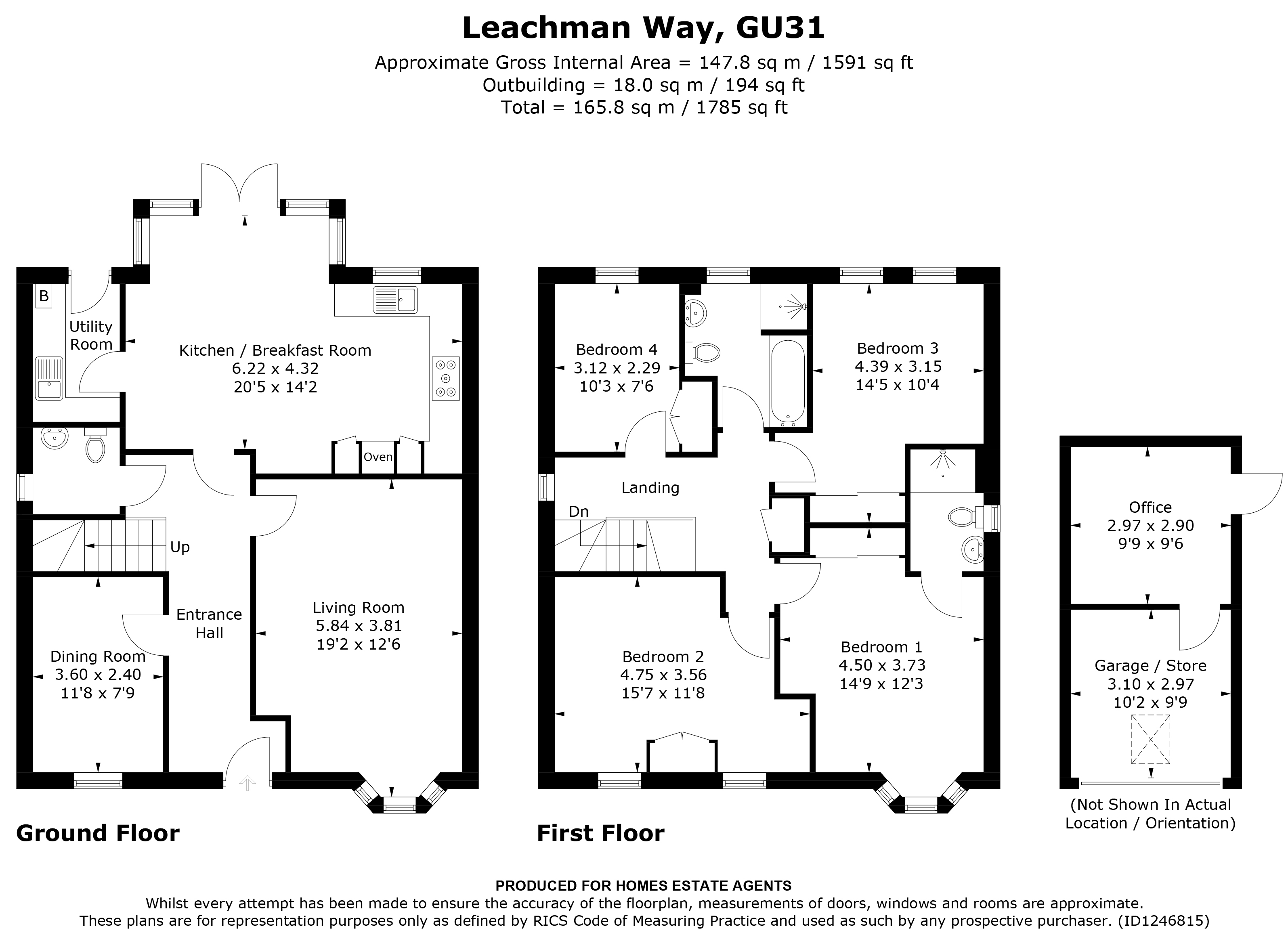 Floorplan for Petersfield, Hampshire