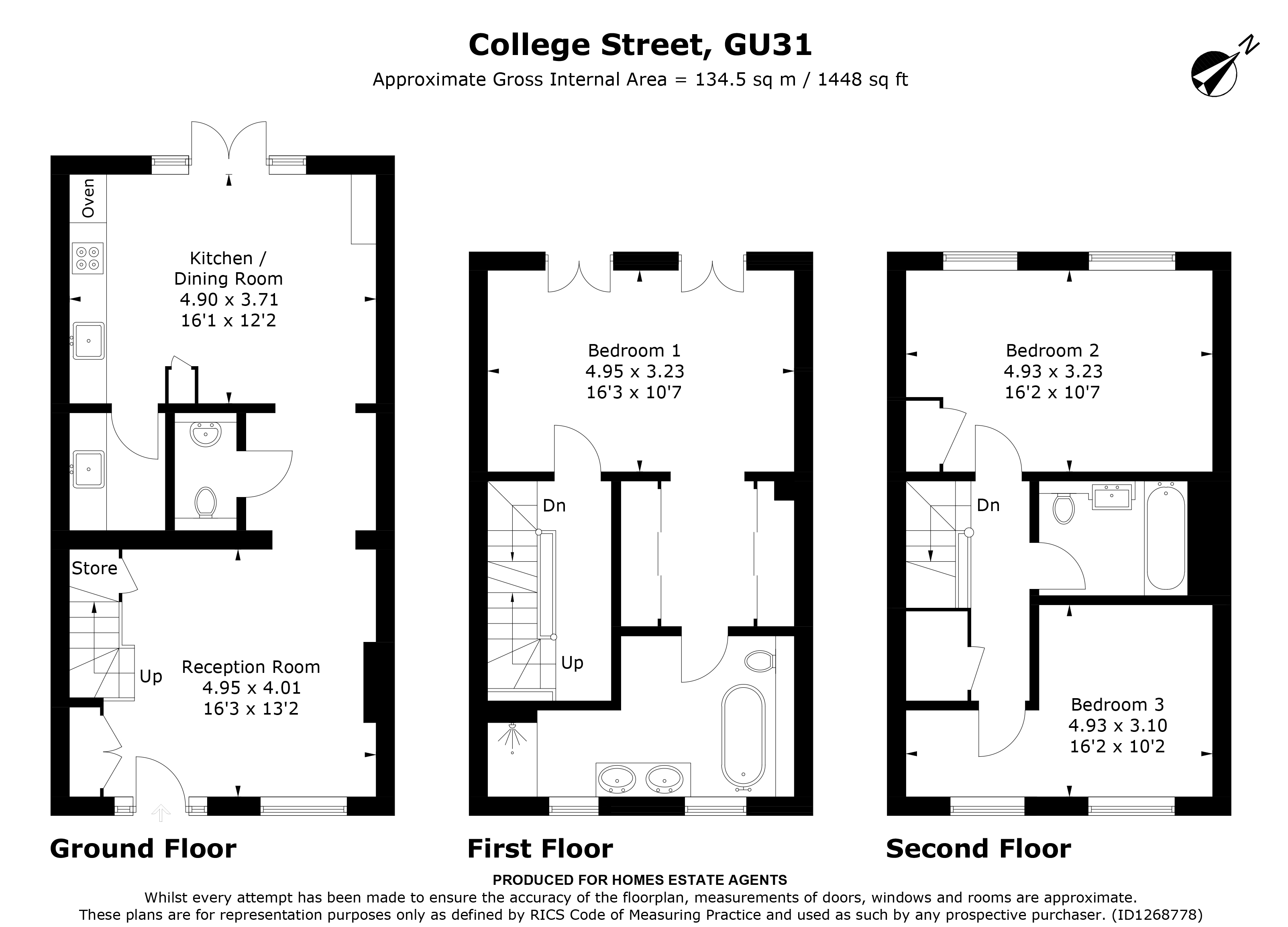 Floorplan for College Street, Petersfield, Hampshire