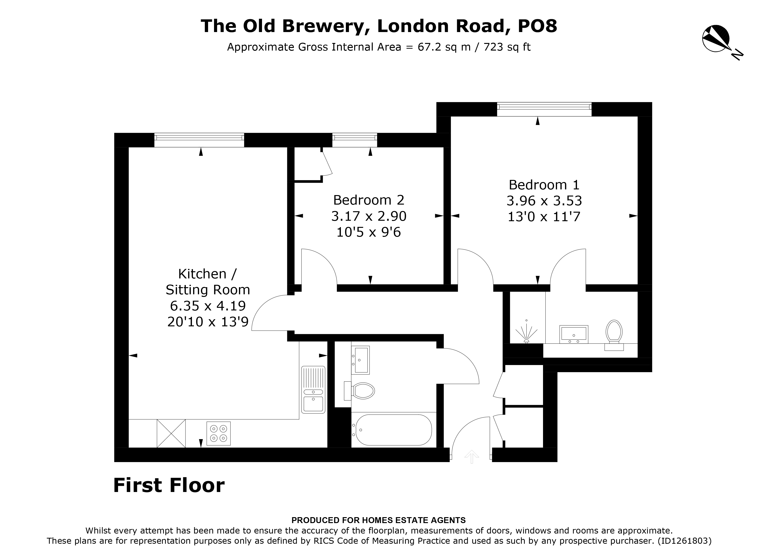 Floorplan for Horndean, Waterlooville, Hampshire
