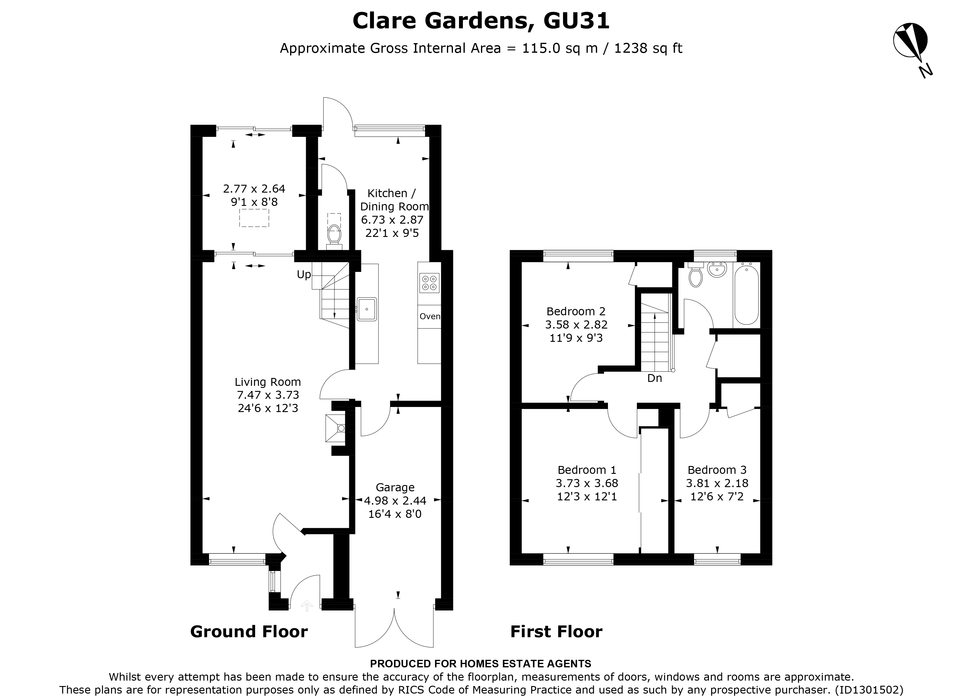 Floorplan for Petersfield, Hampshire