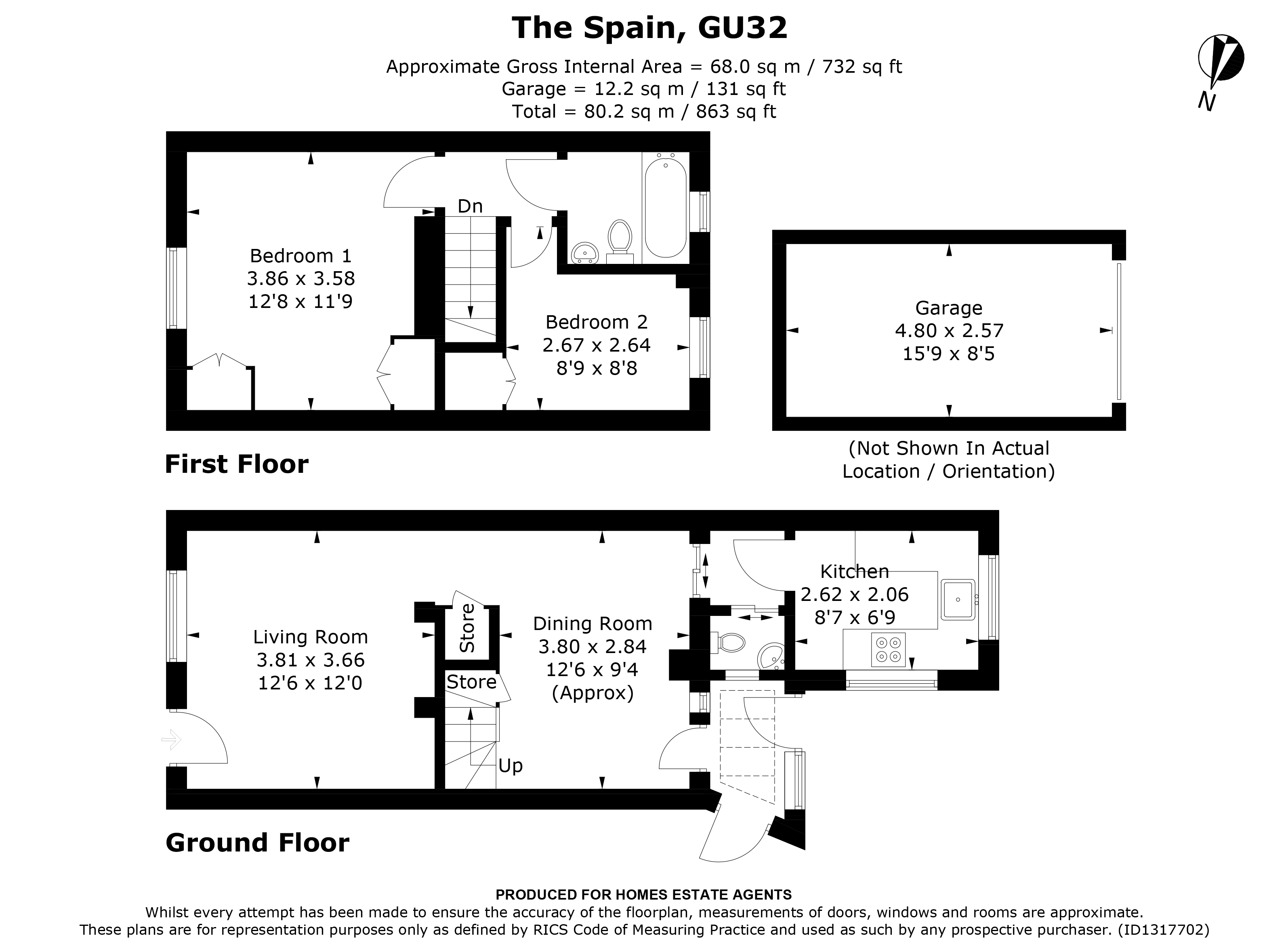 Floorplan for Petersfield, Hampshire
