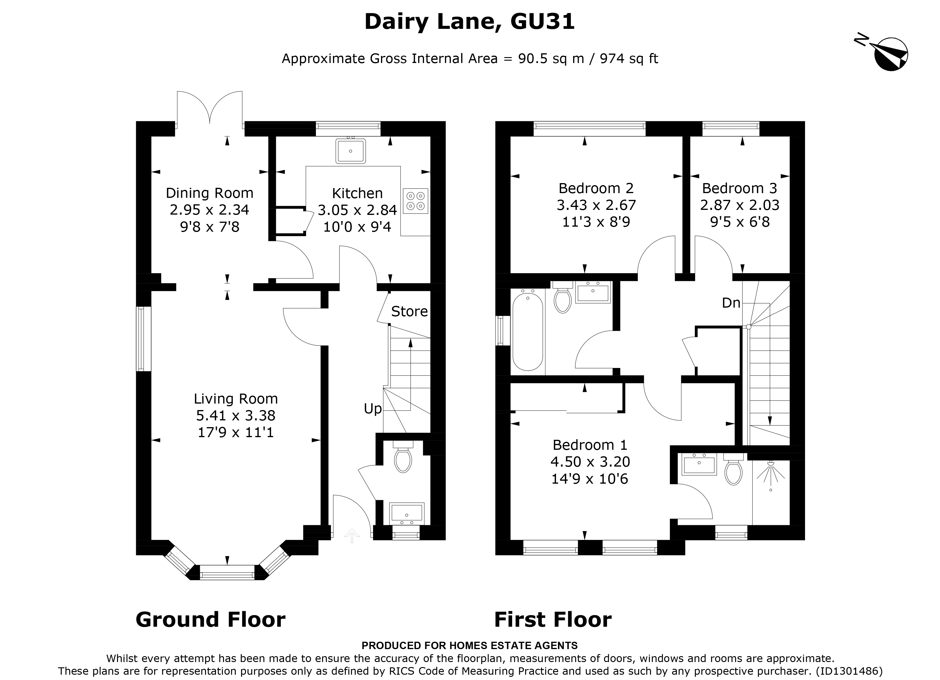 Floorplan for Petersfield, Hampshire