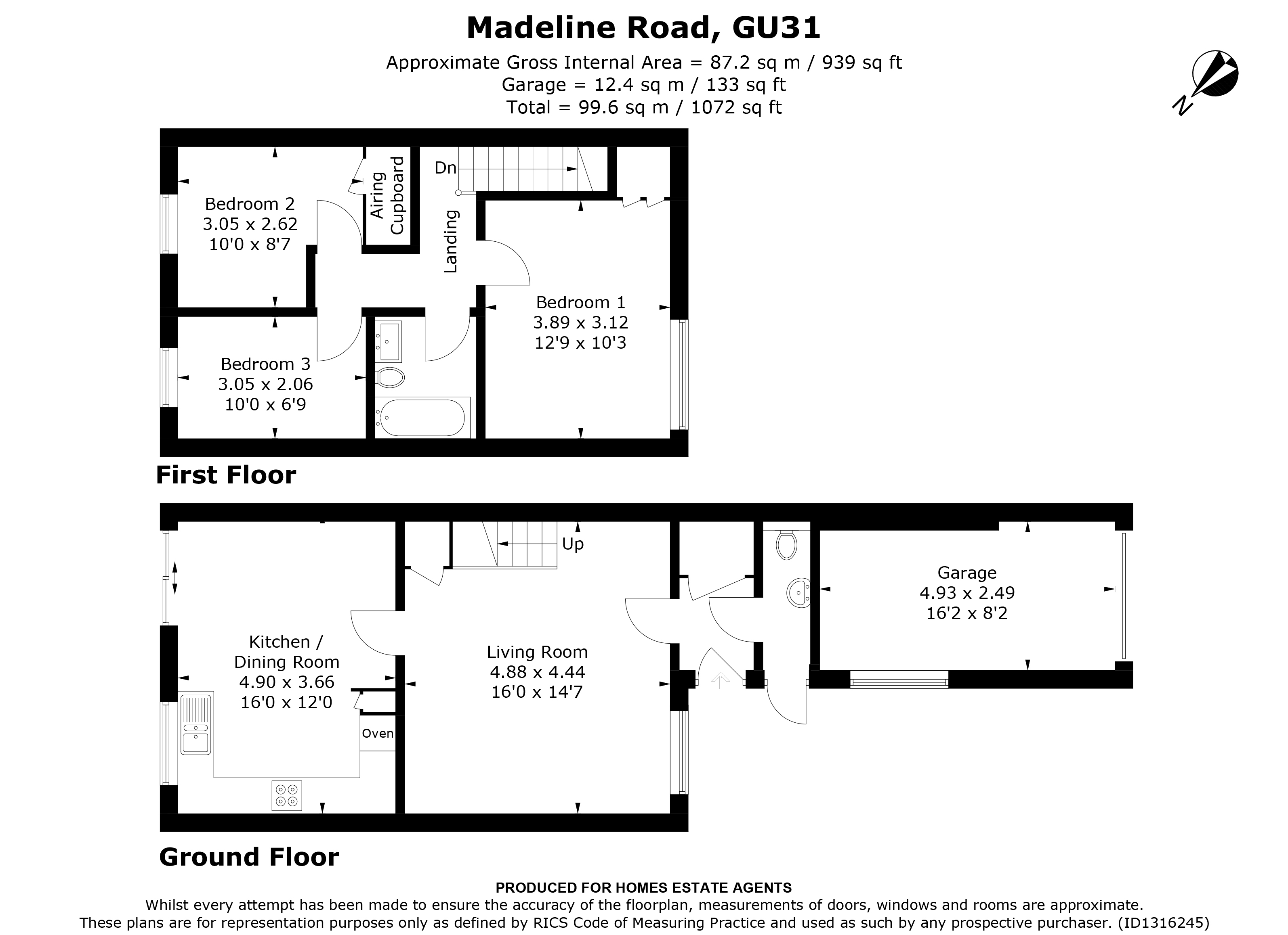 Floorplan for Petersfield, Hampshire