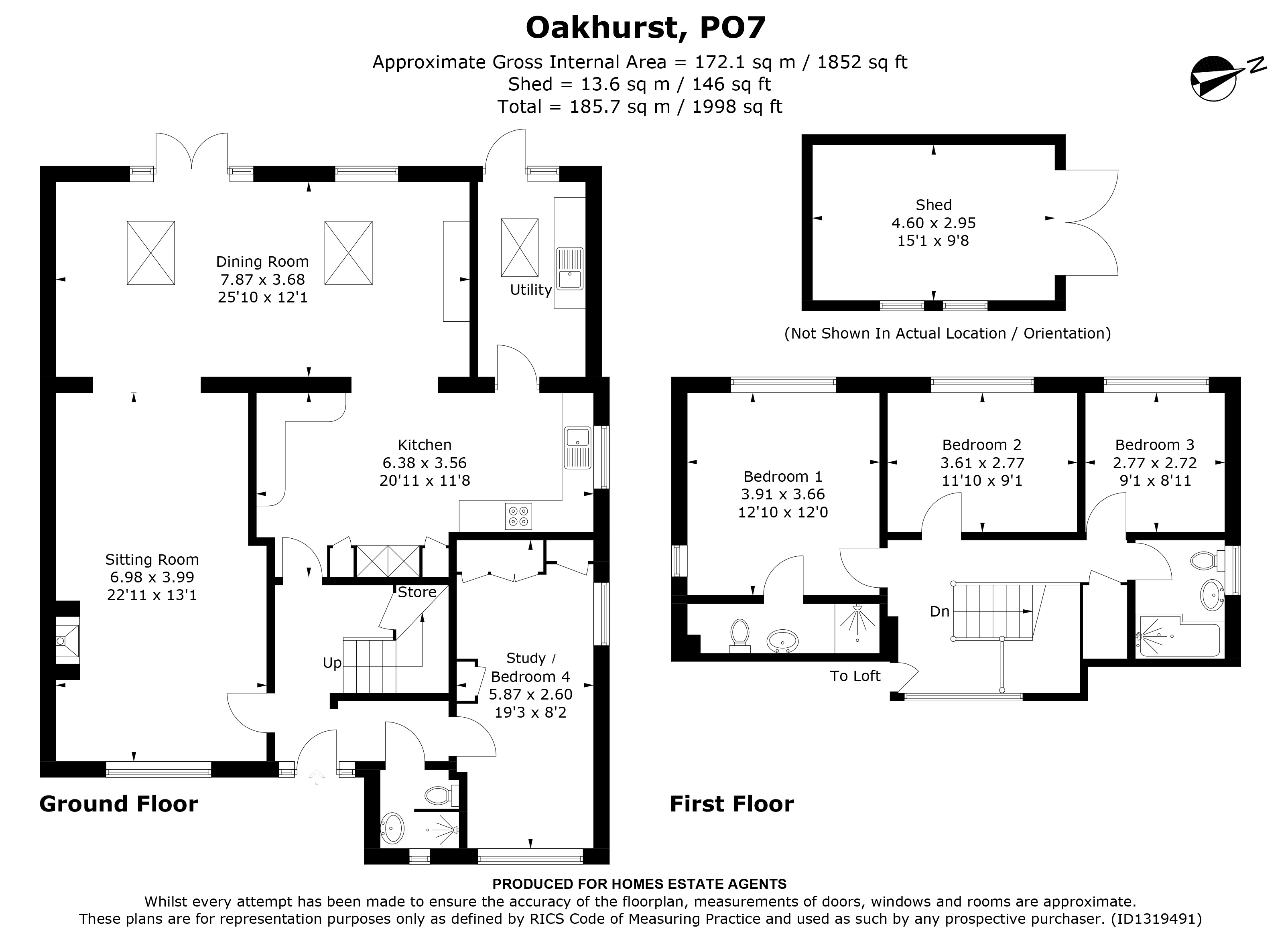 Floorplan for Waterlooville, Hampshire