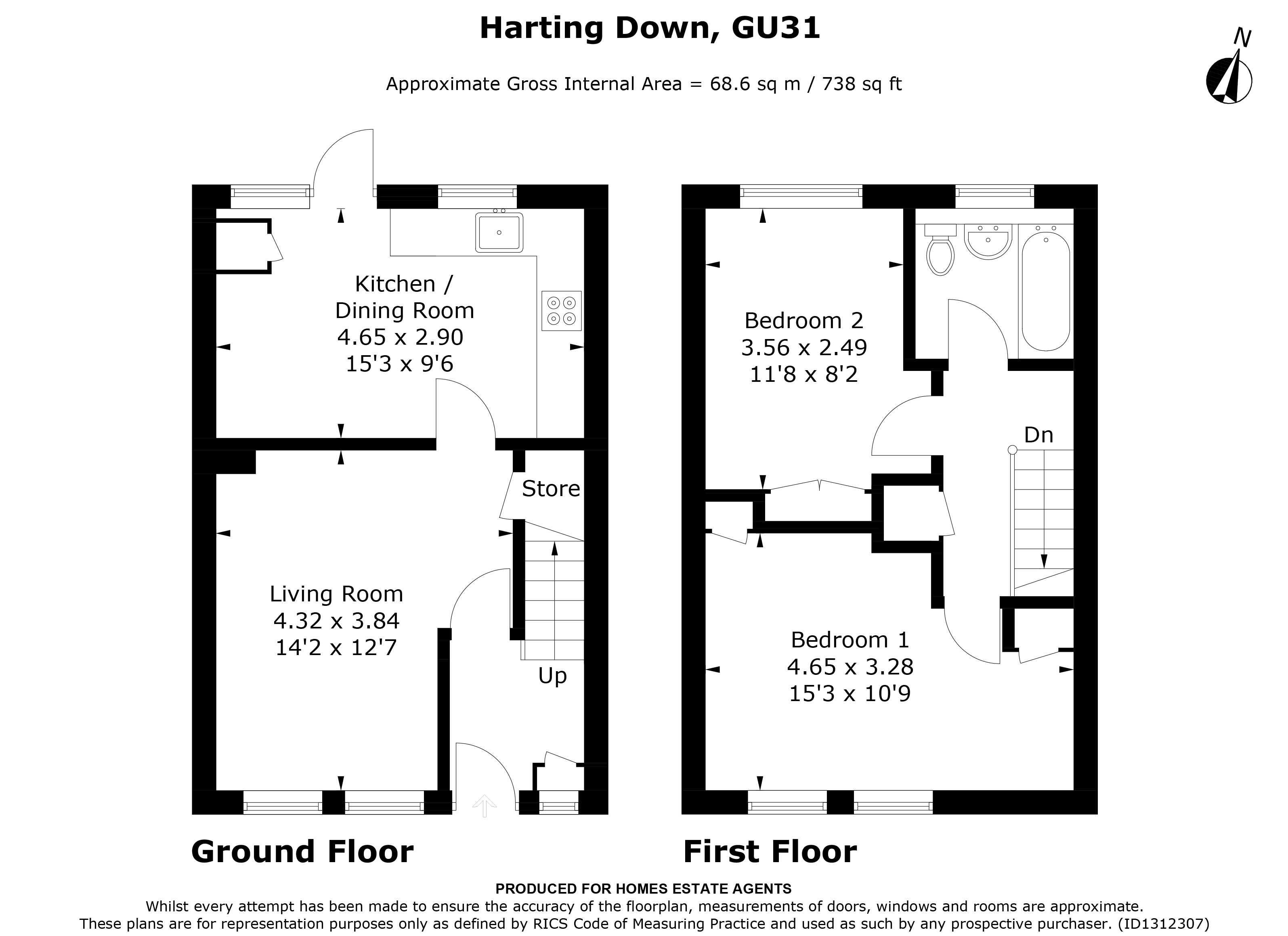 Floorplan for Petersfield, Hampshire