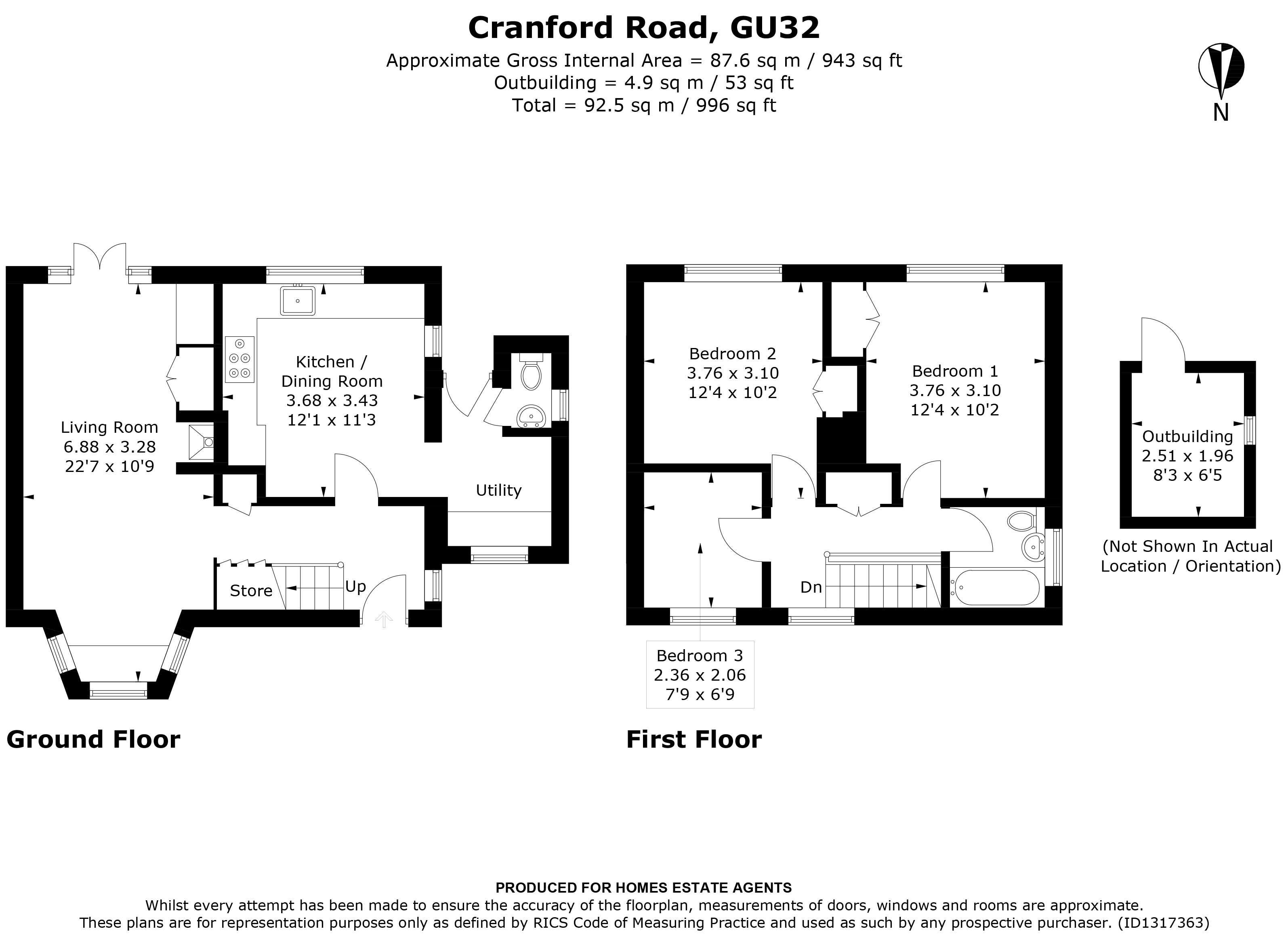 Floorplan for Petersfield, Hampshire