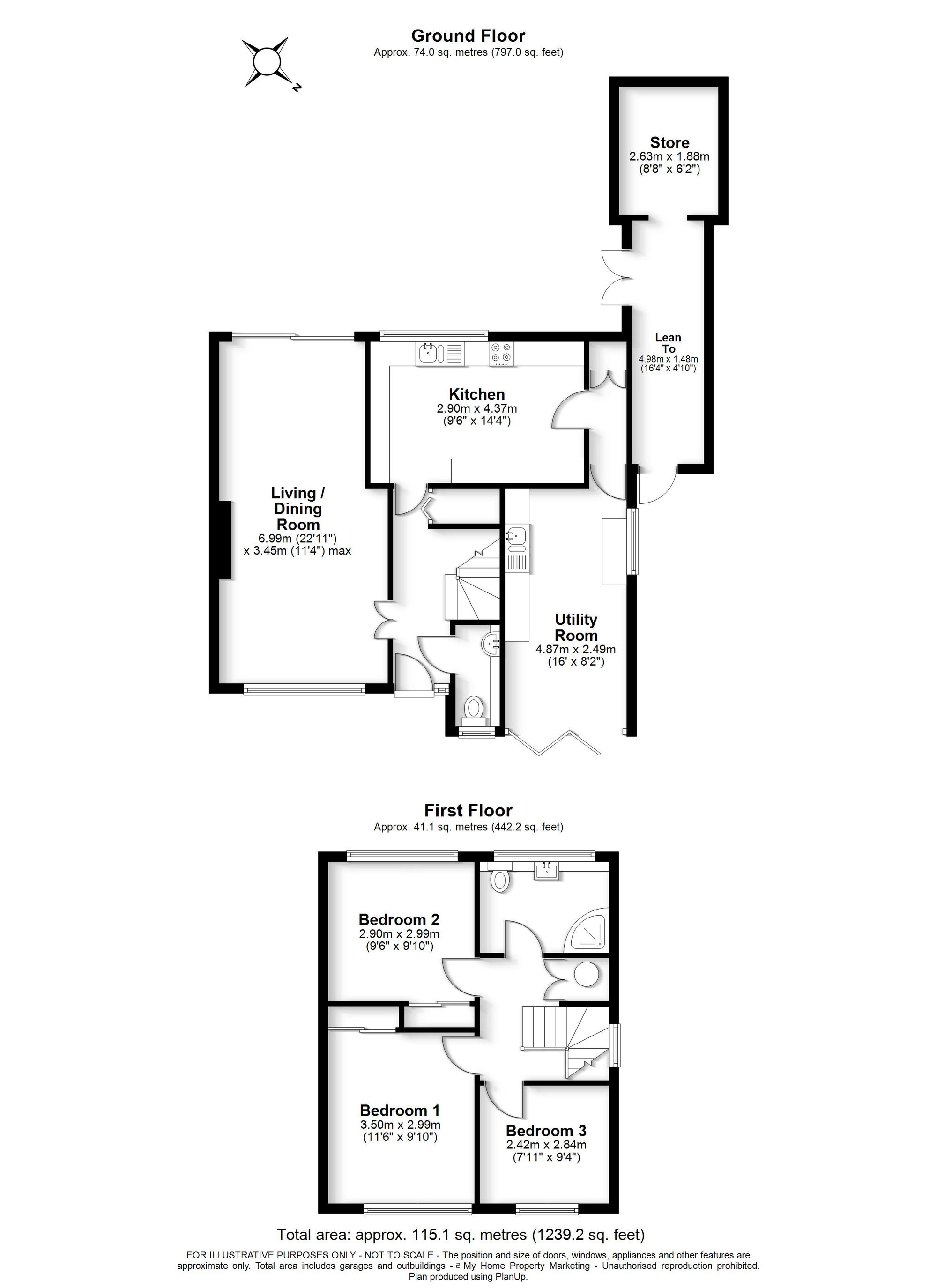 Floorplan for Icknield Close, Wendover, HP22