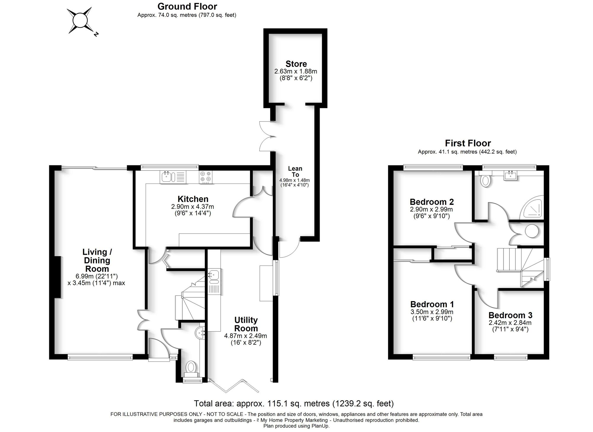 Floorplan for Icknield Close, Wendover, HP22