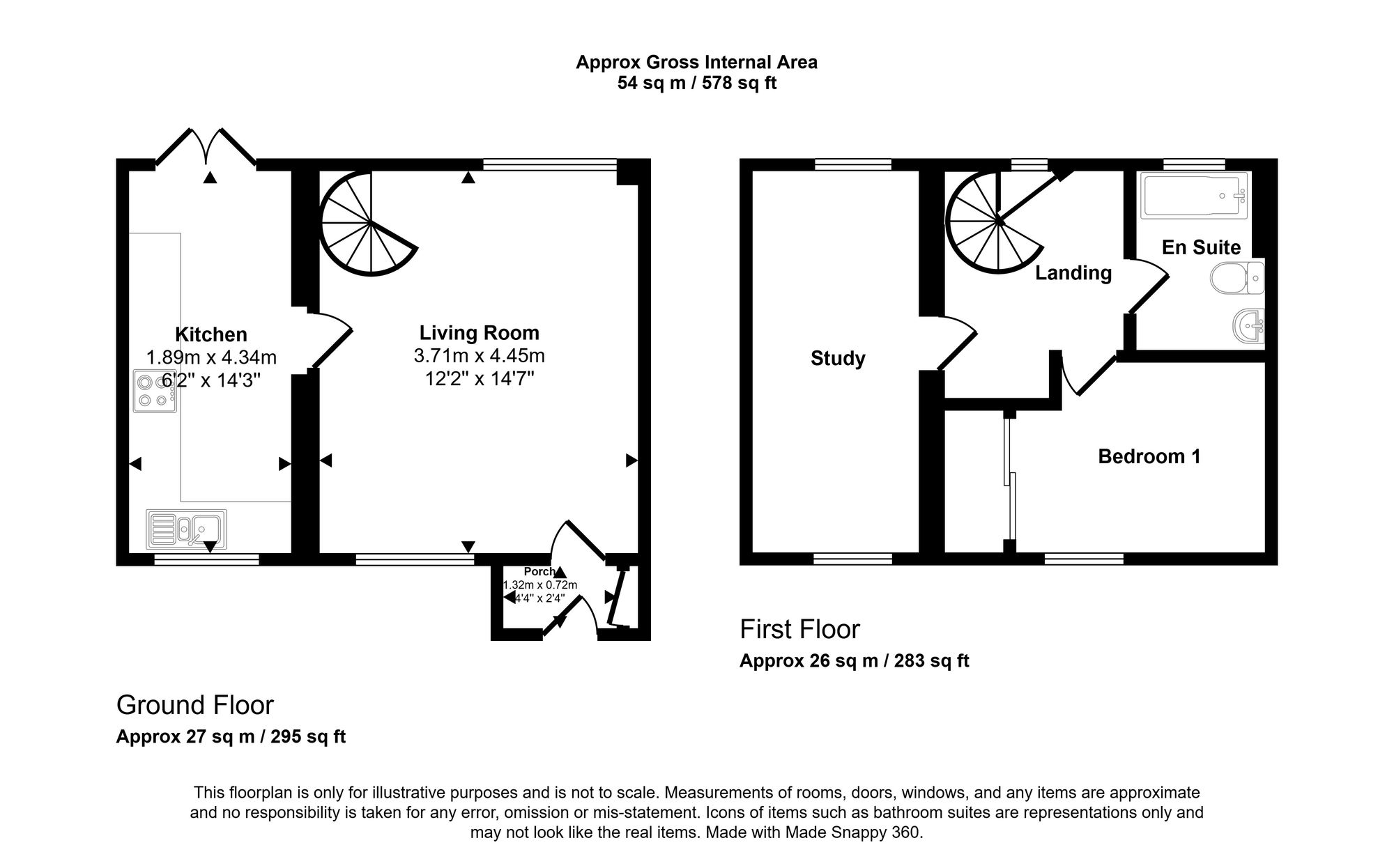 Floorplan for Pond Approach, Holmer Green, HP15