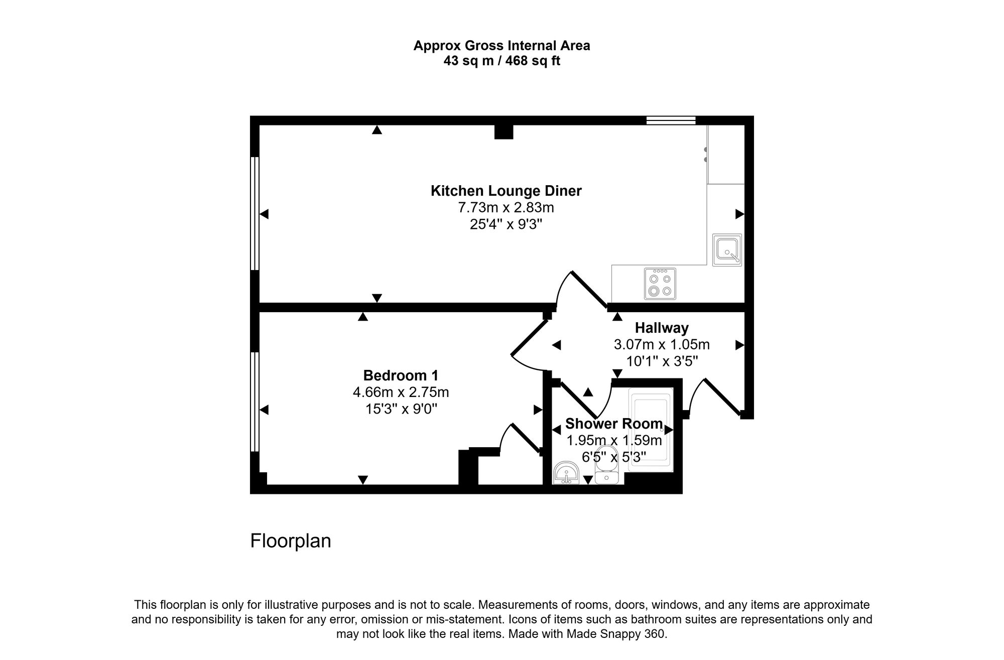 Floorplan for Lindo Close, Chesham, HP5