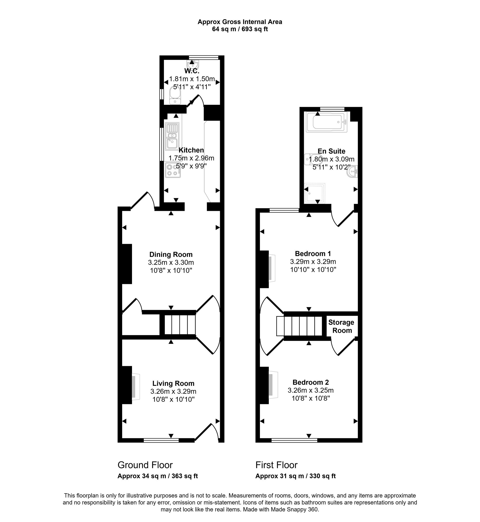 Floorplan for Sunnyside Road, Chesham, HP5