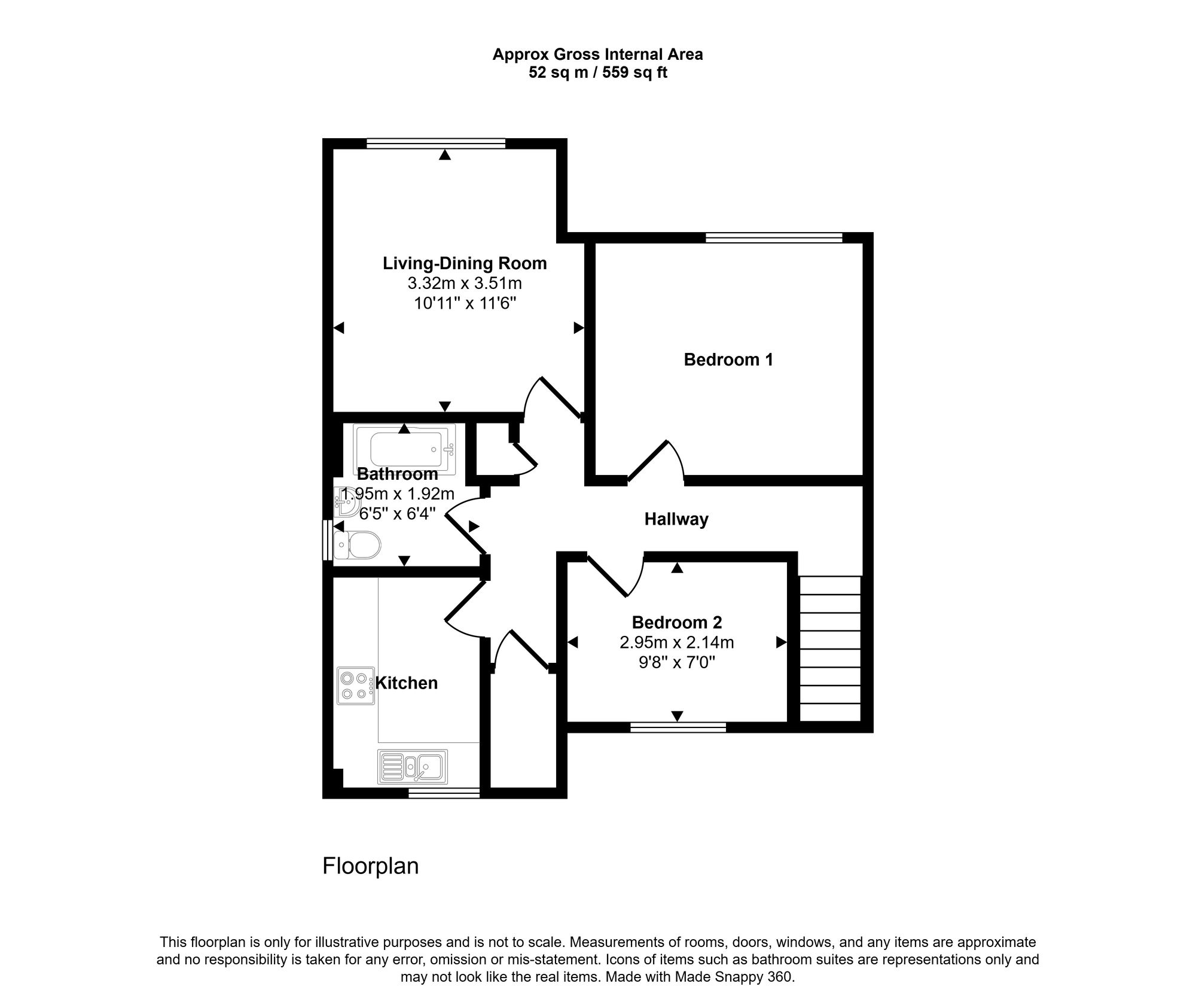 Floorplan for Pavilion Way, Amersham, HP6
