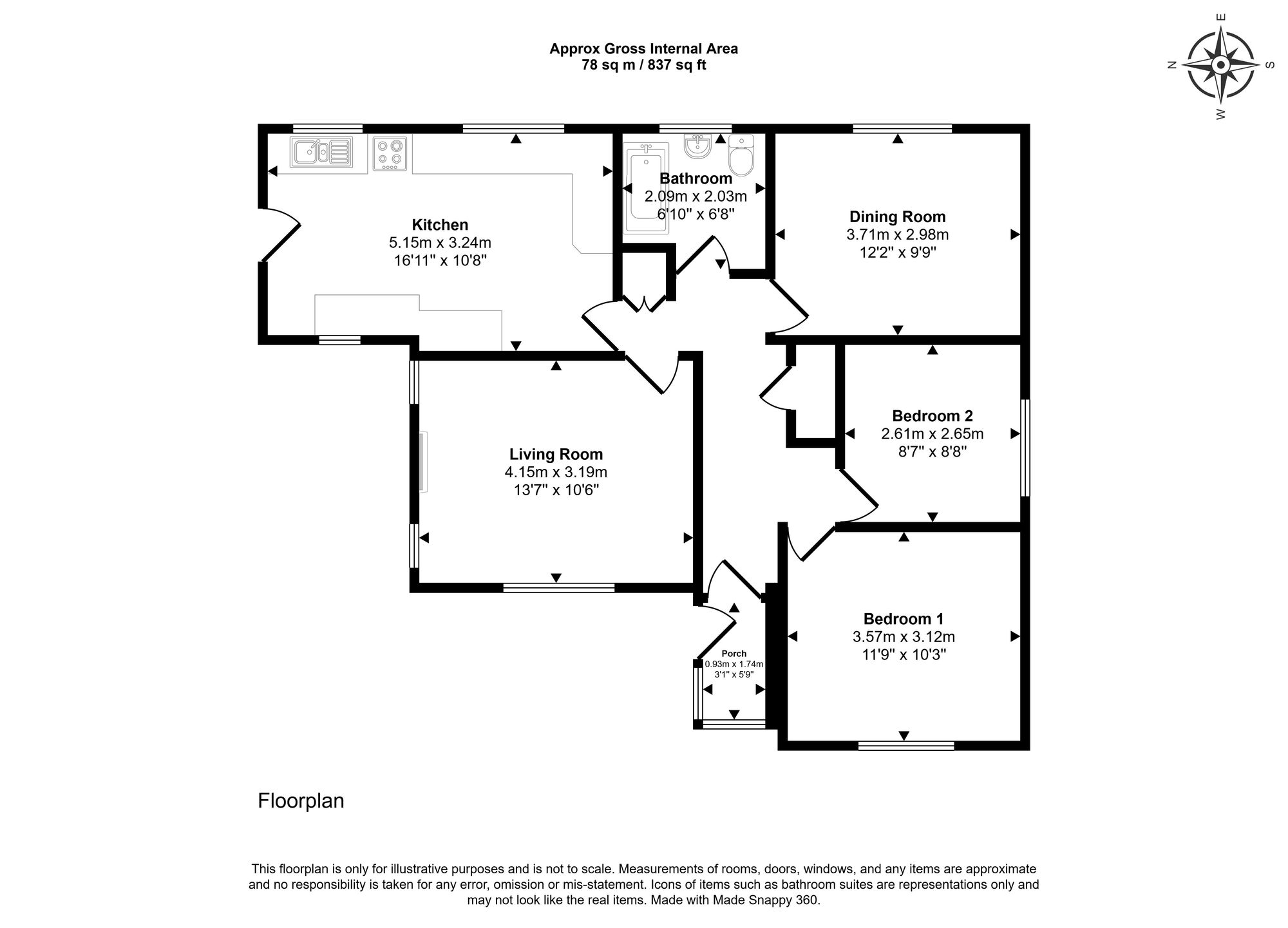 Floorplan for Springfield Close, Chesham, HP5