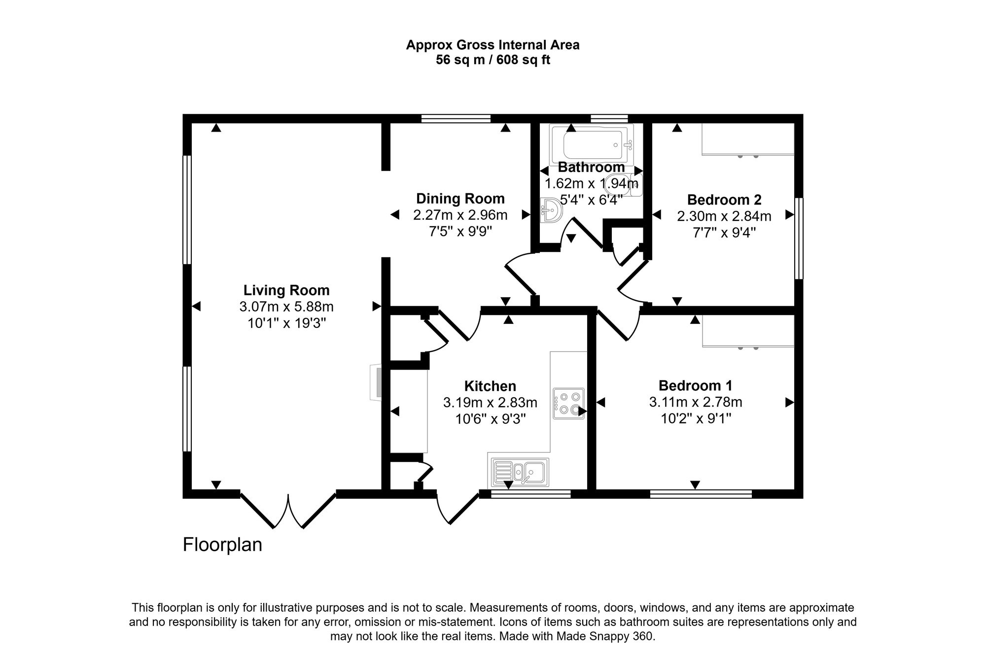 Floorplan for Chesham Road, Wigginton, HP23