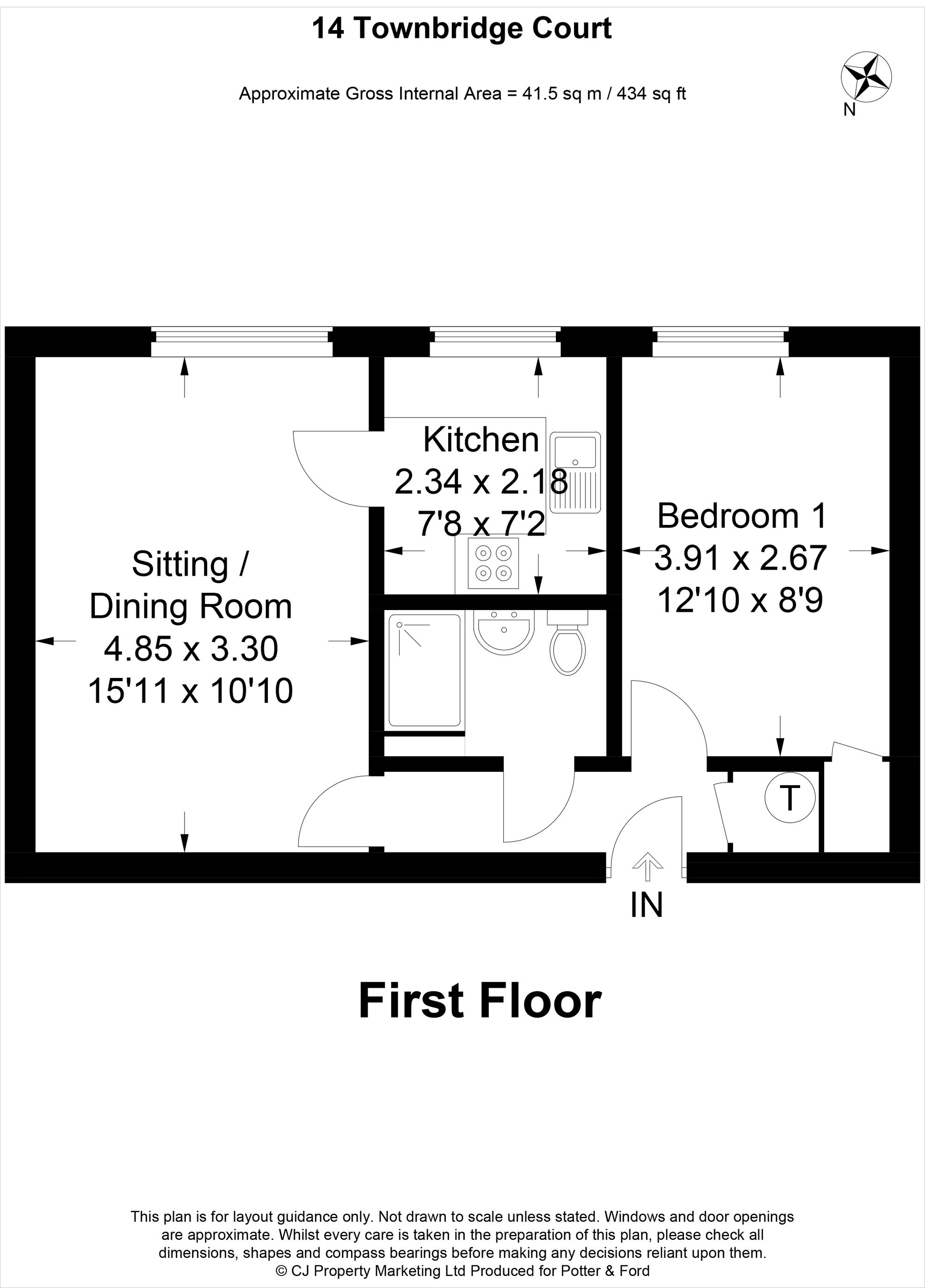 Floorplan for Town Bridge Court, Chesham, HP5