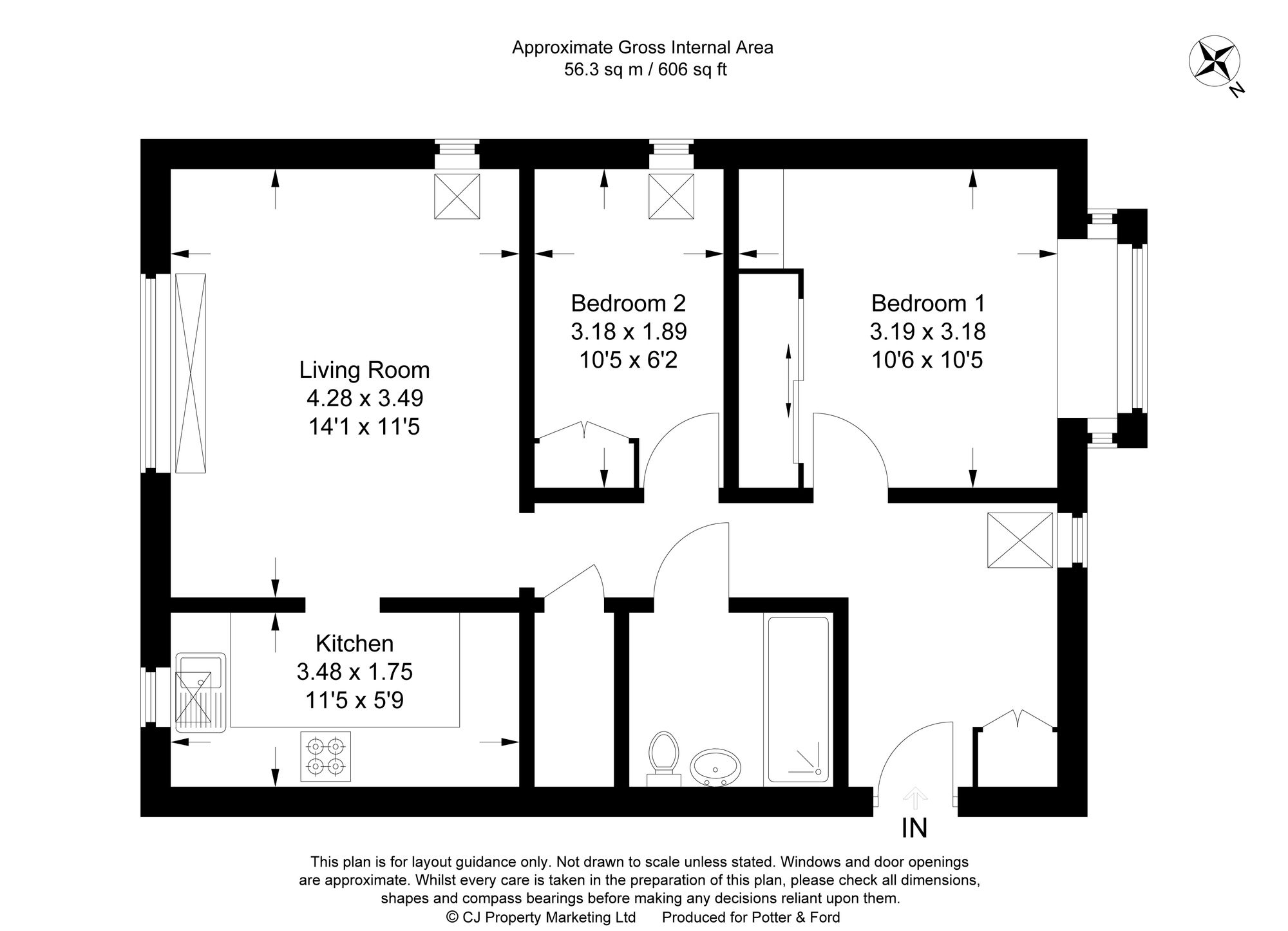 Floorplan for High Street, Kings Langley, WD4