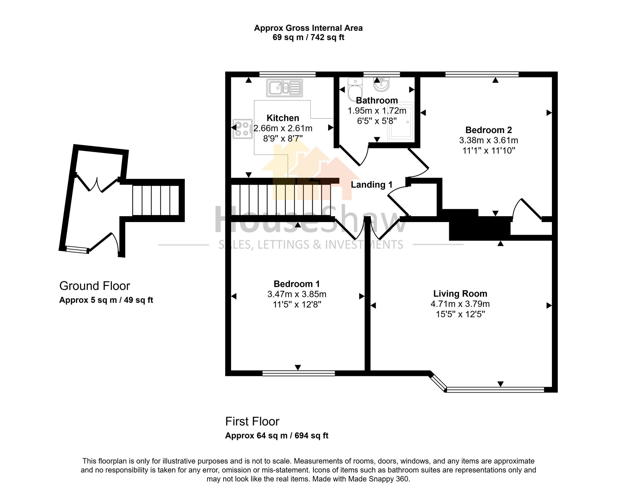Floorplan for Berkeley Avenue, Chesham, HP5