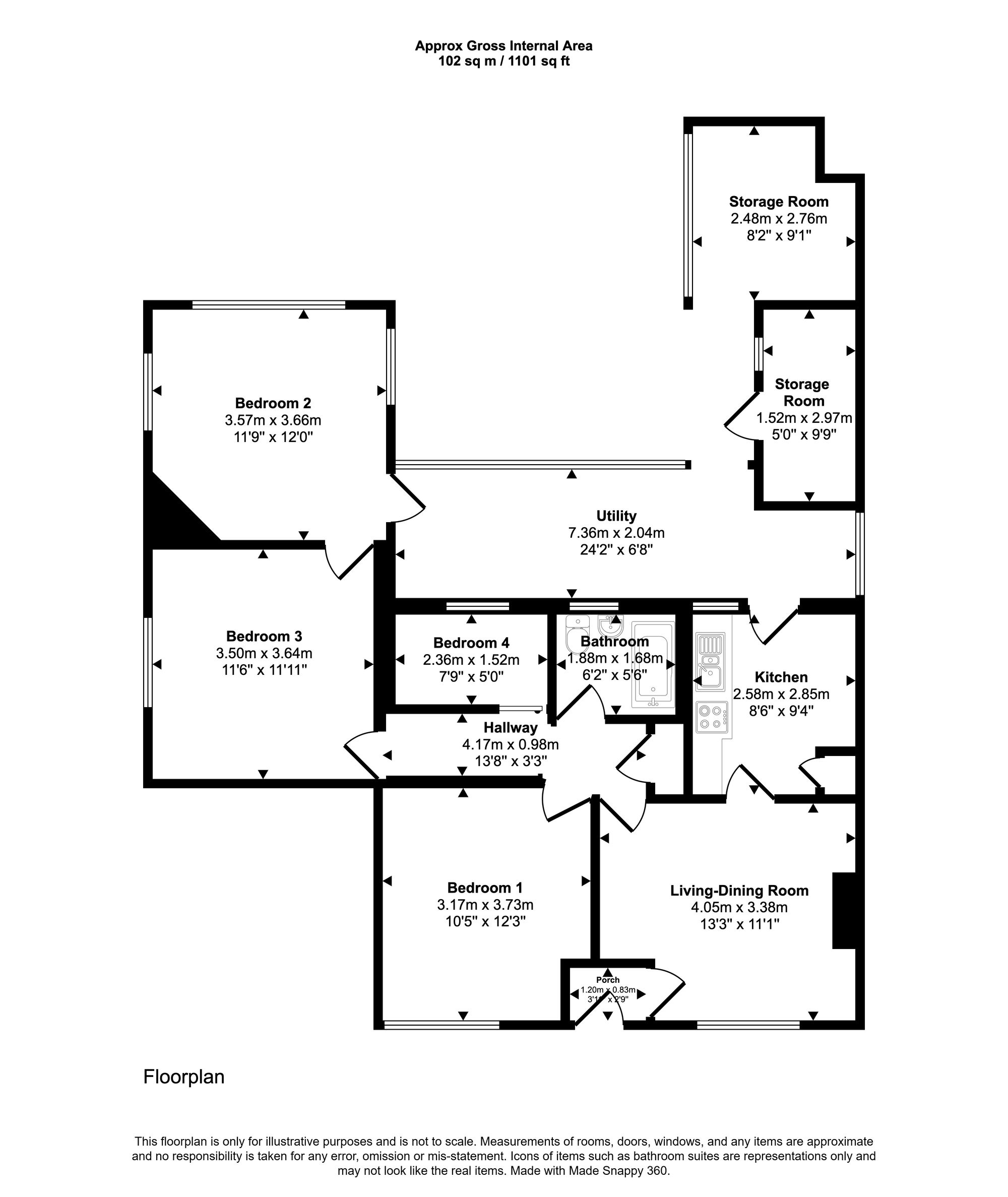 Floorplan for Glenister Road, Chesham, HP5