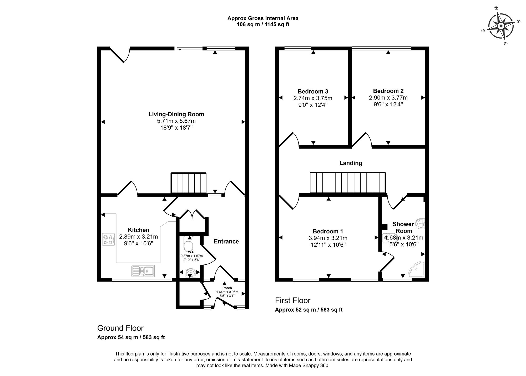 Floorplan for Meades Lane, Chesham, HP5