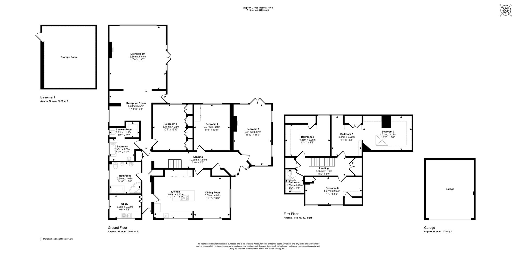 Floorplan for Chartridge Lane, Chesham, HP5