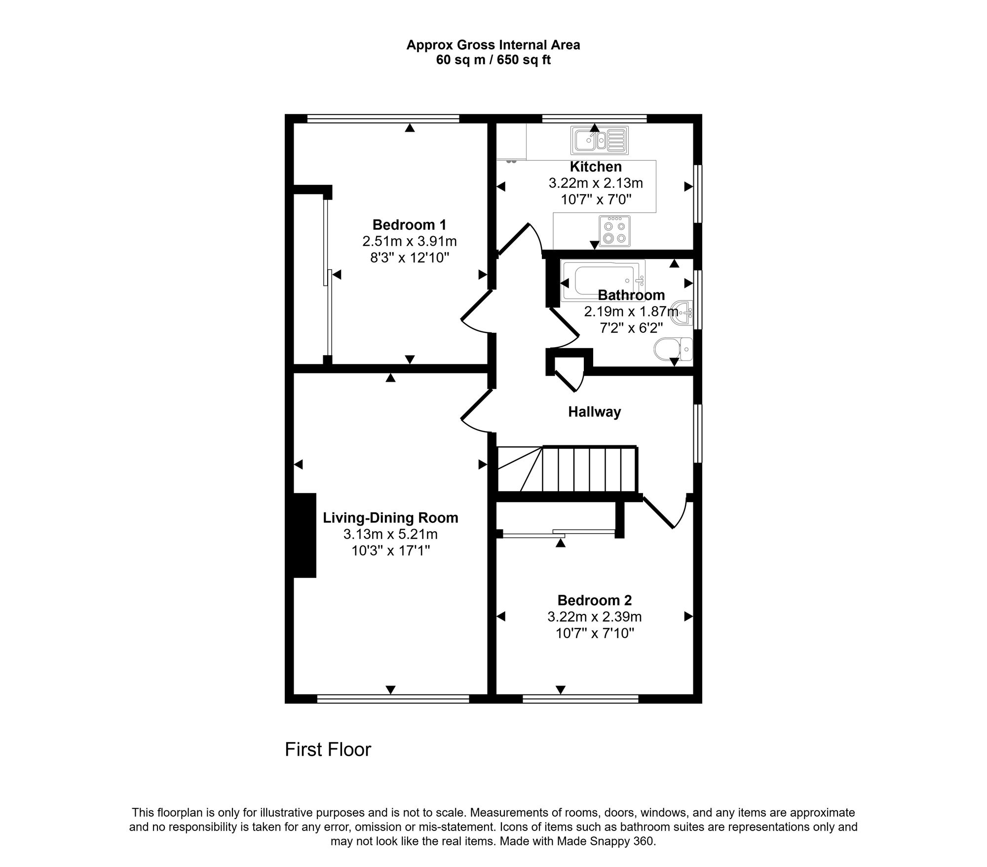 Floorplan for Darvell Drive, Chesham, HP5