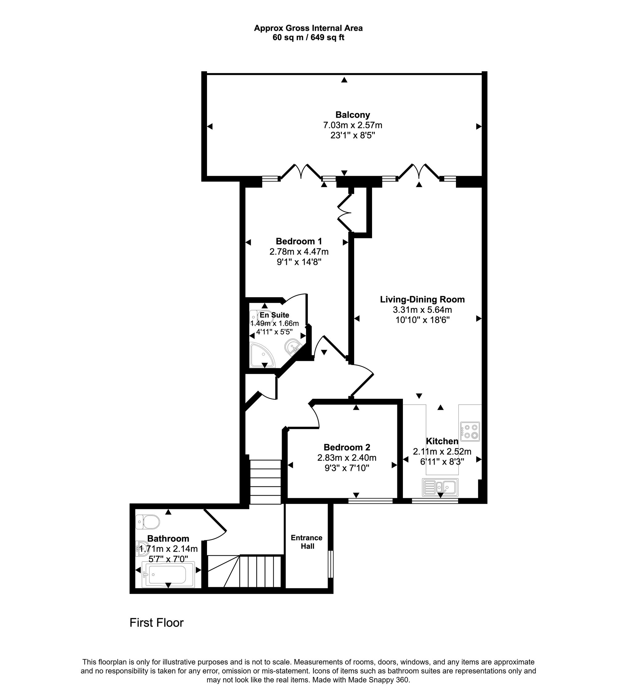 Floorplan for Fullers Hill, Chesham, HP5