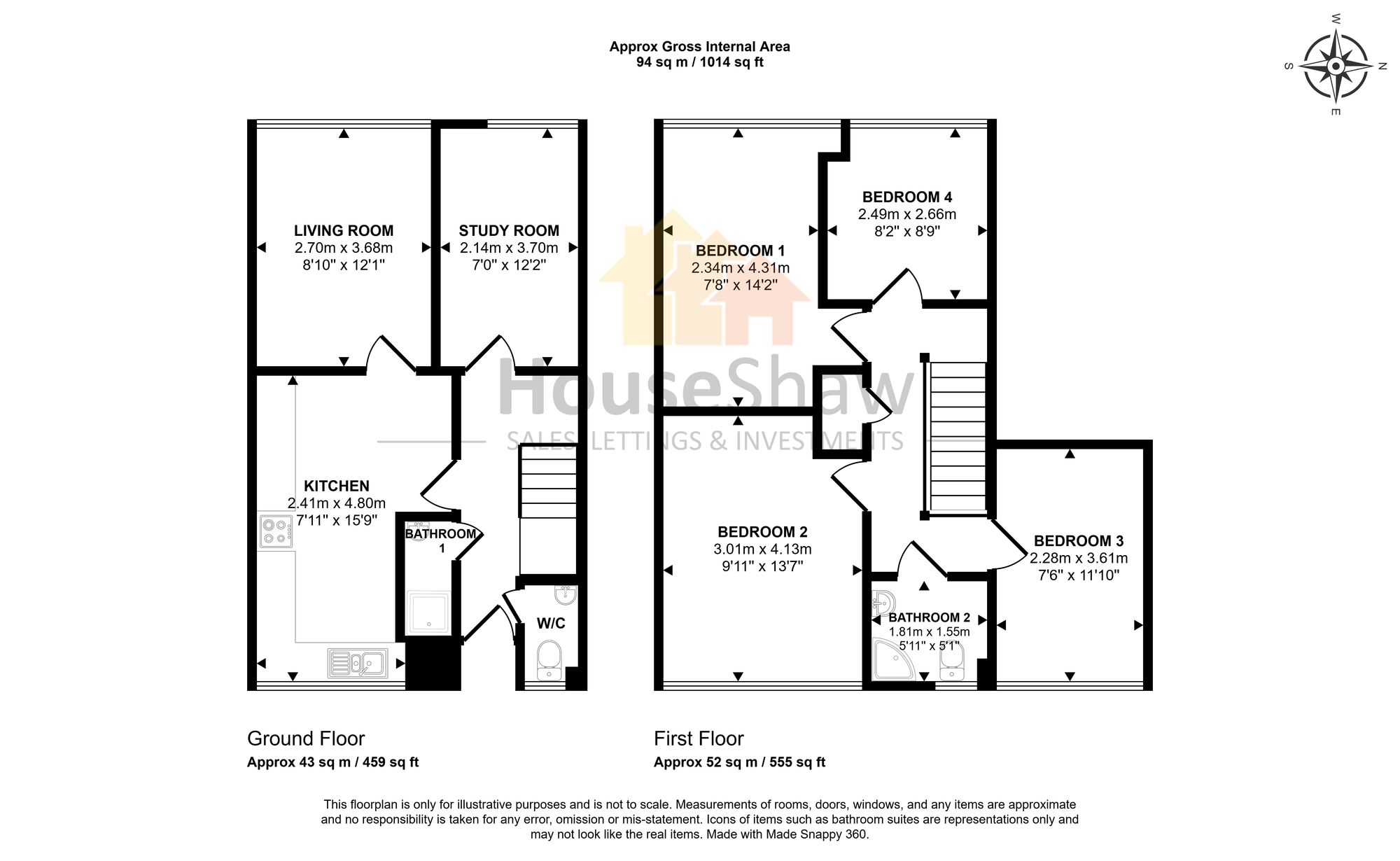 Floorplan for Hunters Hill, High Wycombe, HP13