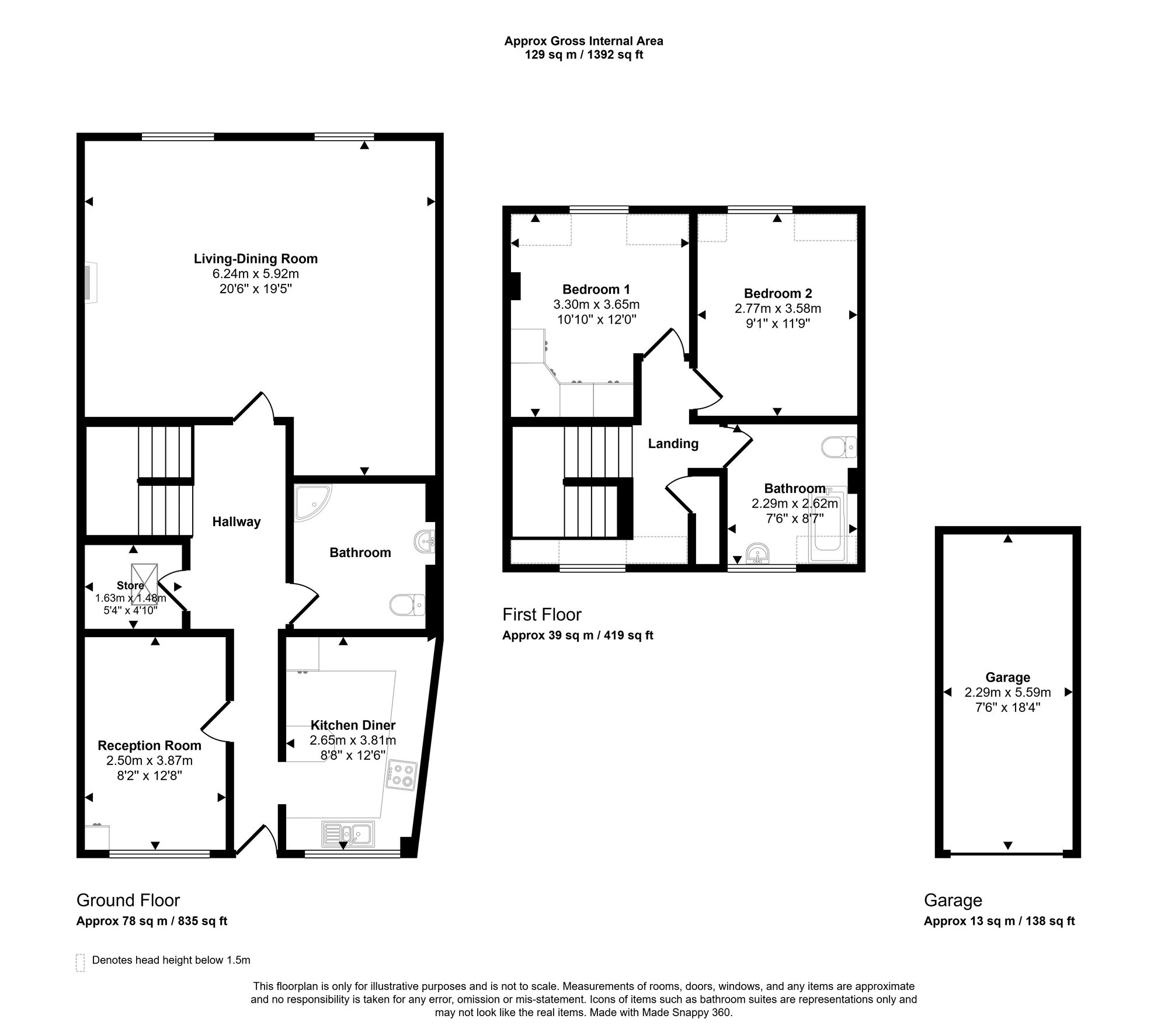 Floorplan for Townfield Lane, Chalfont St. Giles, HP8