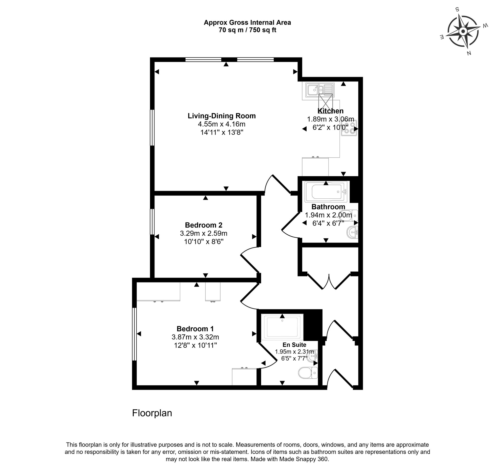 Floorplan for Hivings Hill, Chesham, HP5