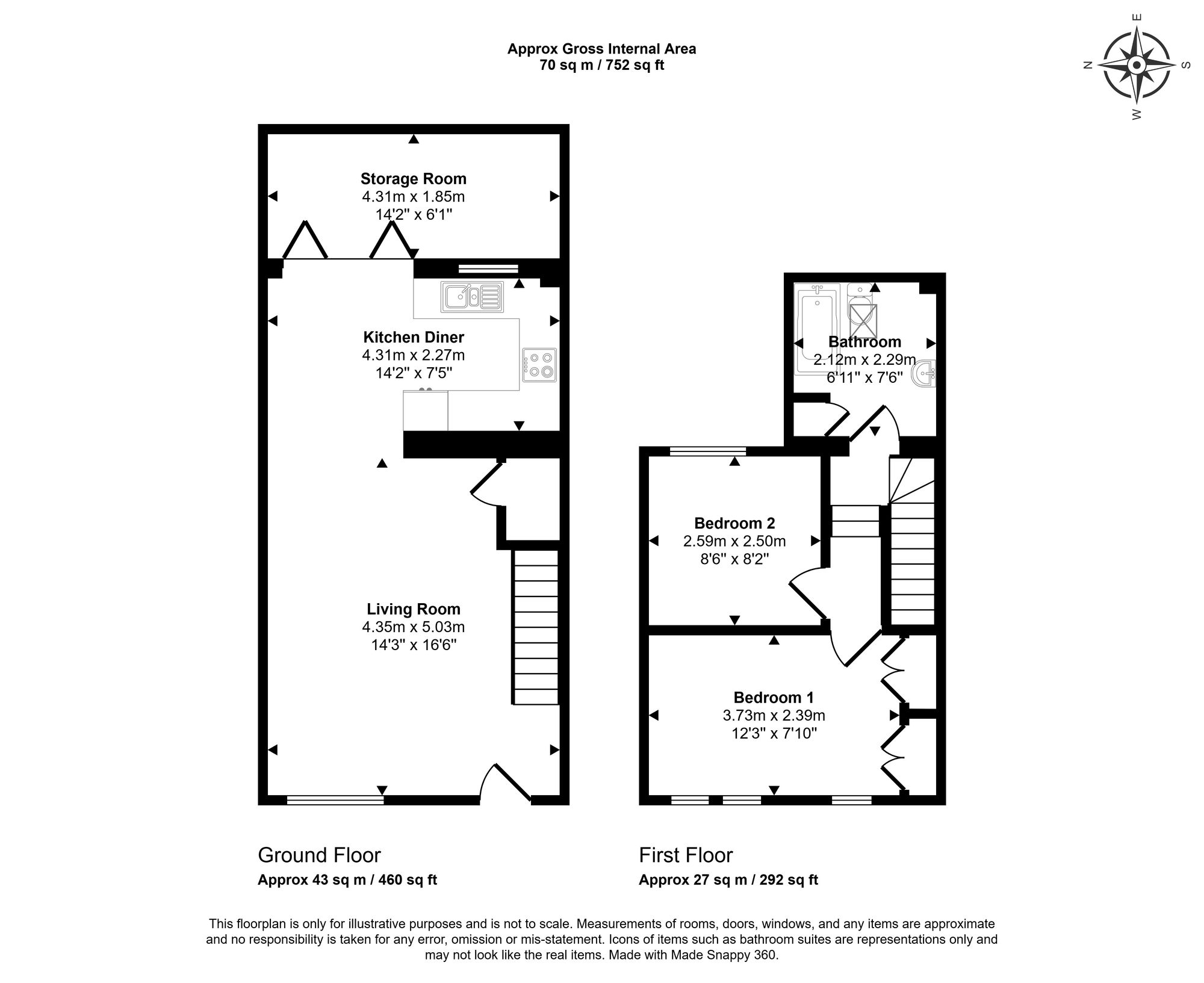 Floorplan for Bellingdon Road, Chesham, HP5